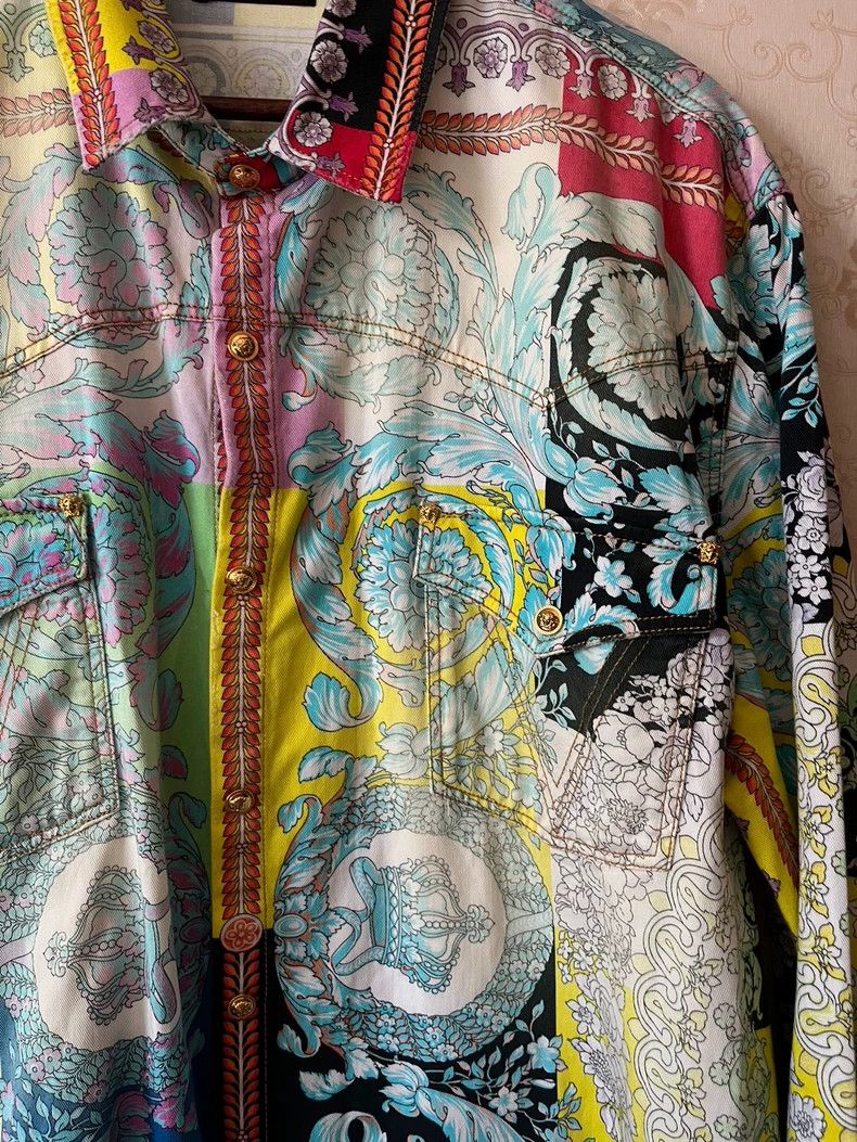 Versace Versace Colorful denim jacket jacket top Size US S / EU 44-46 / 1 - 2 Thumbnail
