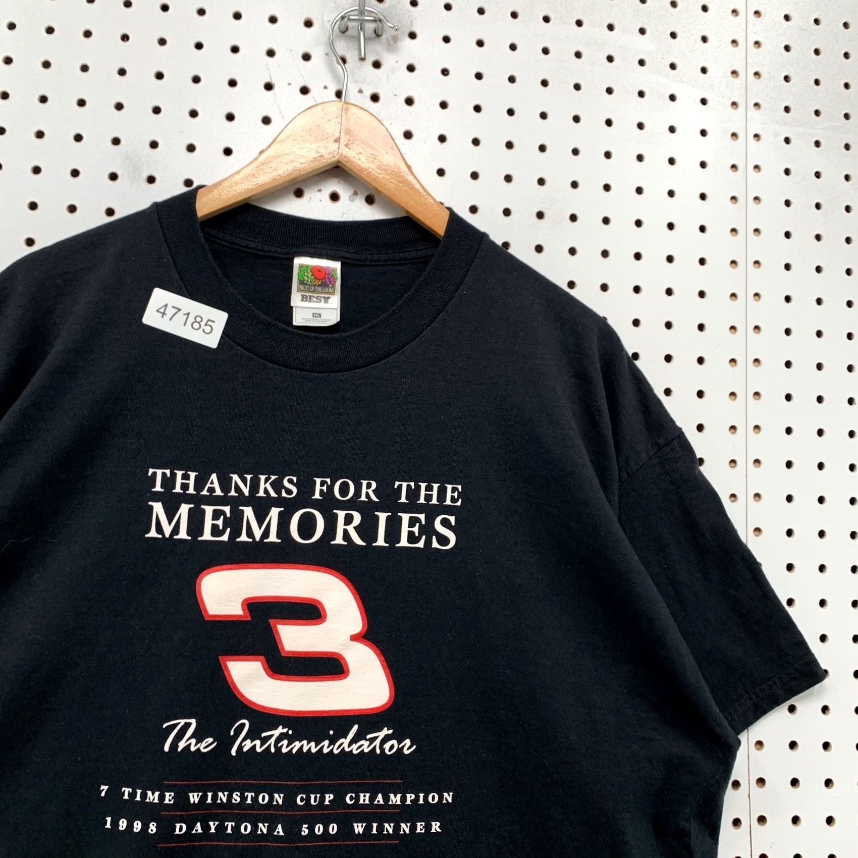 Fruit Of The Loom VINTAGE Dale Earnhardt T Shirt Mens 2XL Black Thanks For Memories Intimidator Size US XXL / EU 58 / 5 - 7 Thumbnail