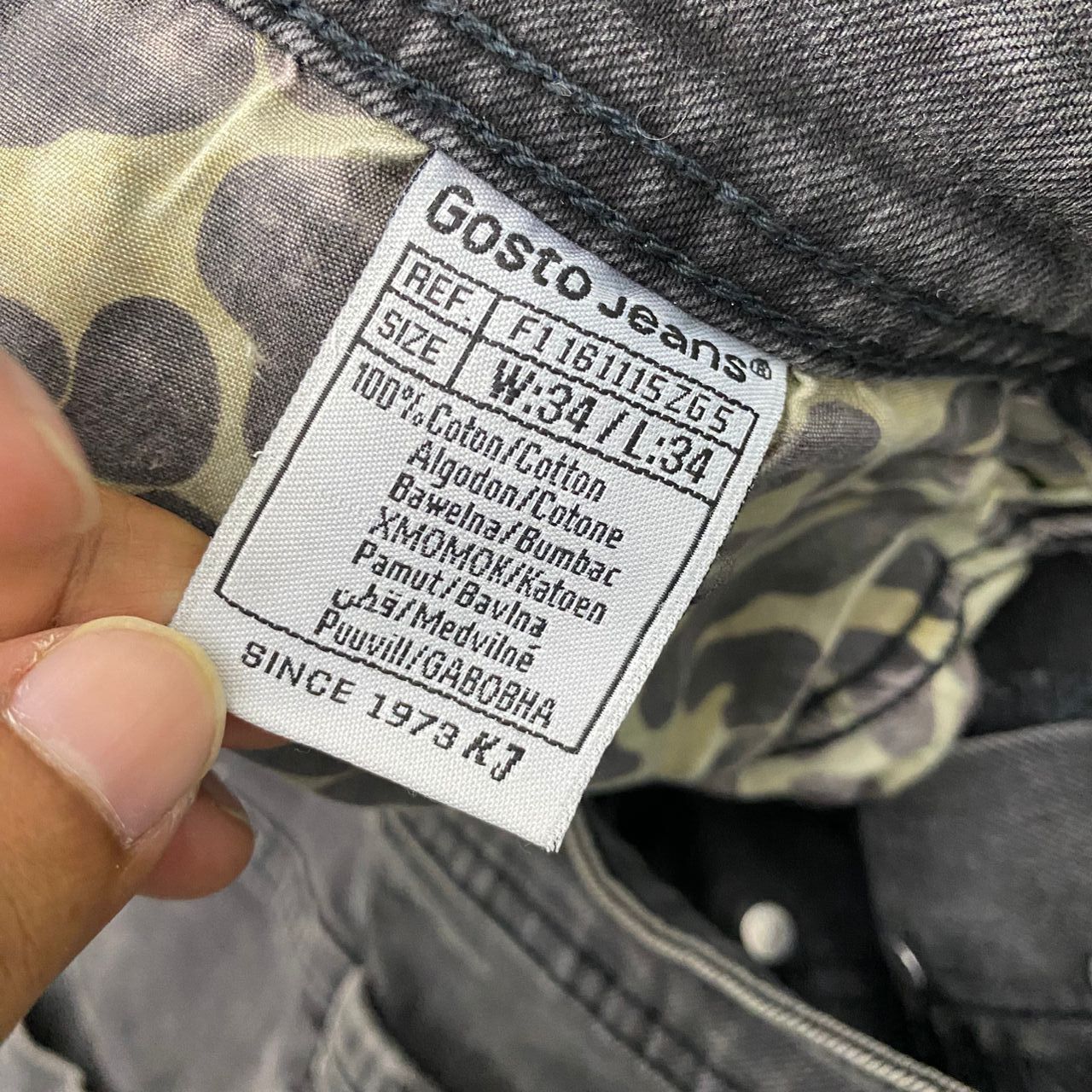 If Six Was Nine Vintage Gosto Jeans Distressed Denim Size US 33 - 15 Thumbnail