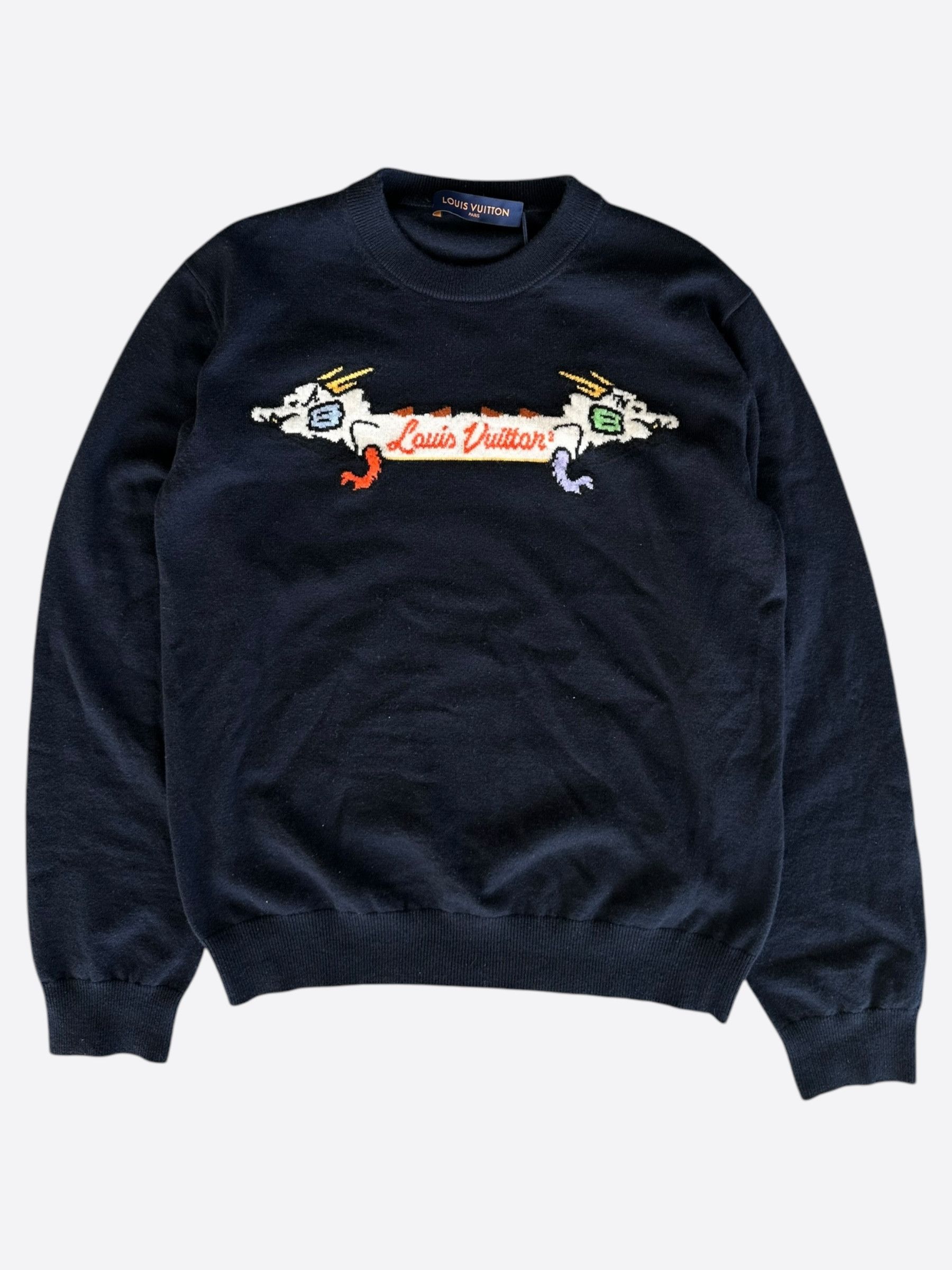 Louis Vuitton Louis Vuitton Nigo Navy Dragon Cashmere Sweater 
