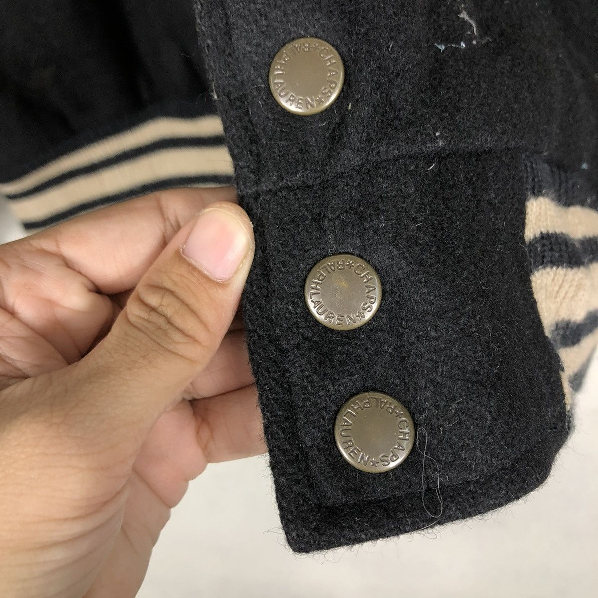 Chaps Ralph Lauren 🔥VINTAGE JUMPER VARSITY LEATHER JACKET CHAPS RALPH LAUREN Size US L / EU 52-54 / 3 - 21 Thumbnail