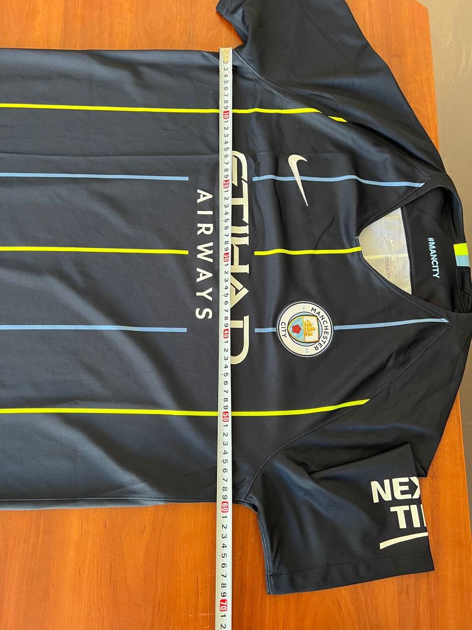 Nike 2018/19 MANCHESTER CITY AWAY SOCCER JERSEY FOOTBALL SHIRT XL Size US XL / EU 56 / 4 - 15 Thumbnail