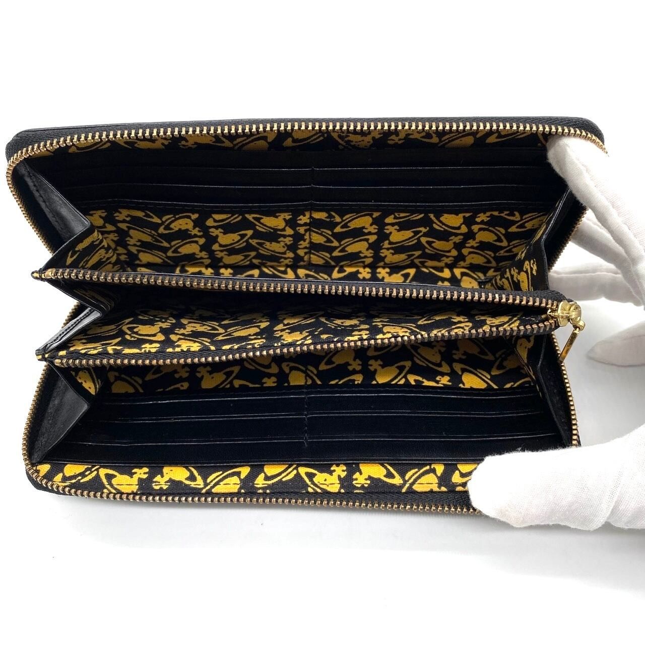 Vivienne Westwood Vivienne Westwood Leather Long Wallet Black Size ONE SIZE - 6 Thumbnail