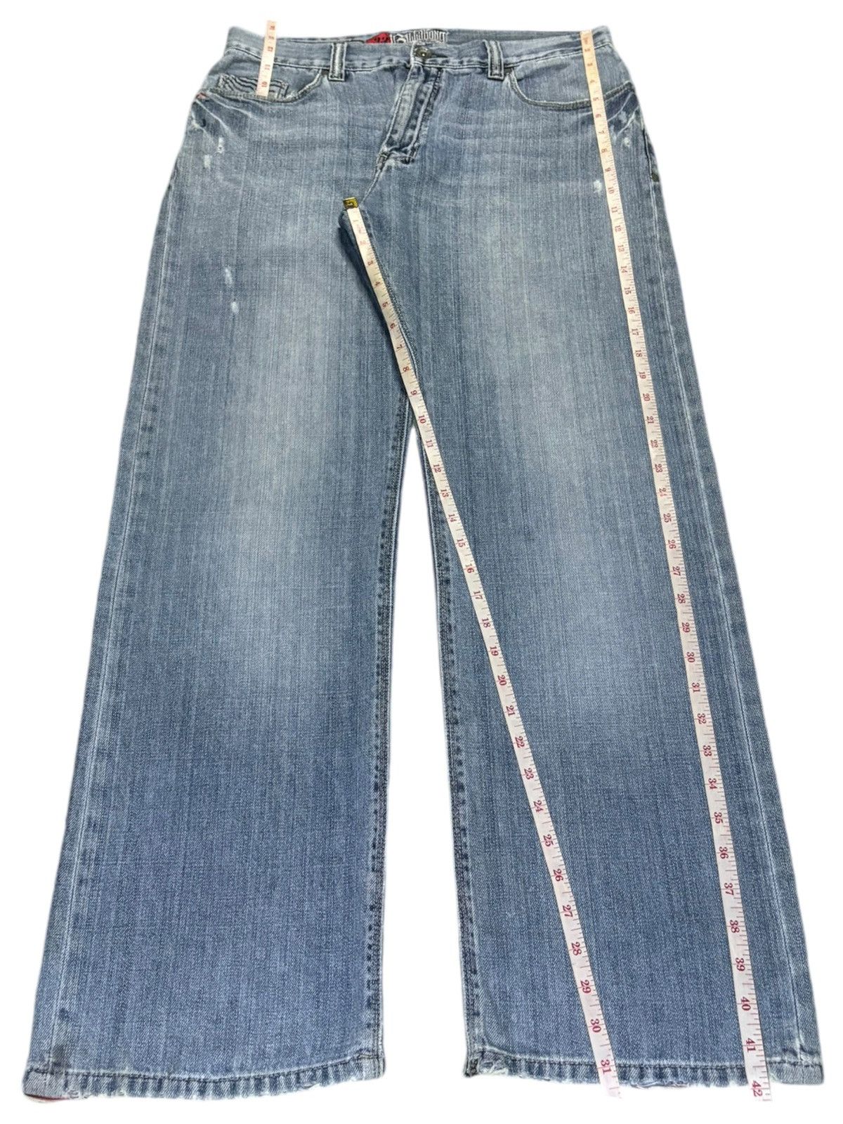 Japanese Brand Vintage Japanese Brand Blue Wash Distressed Baggy Jeans Size US 33 - 13 Thumbnail