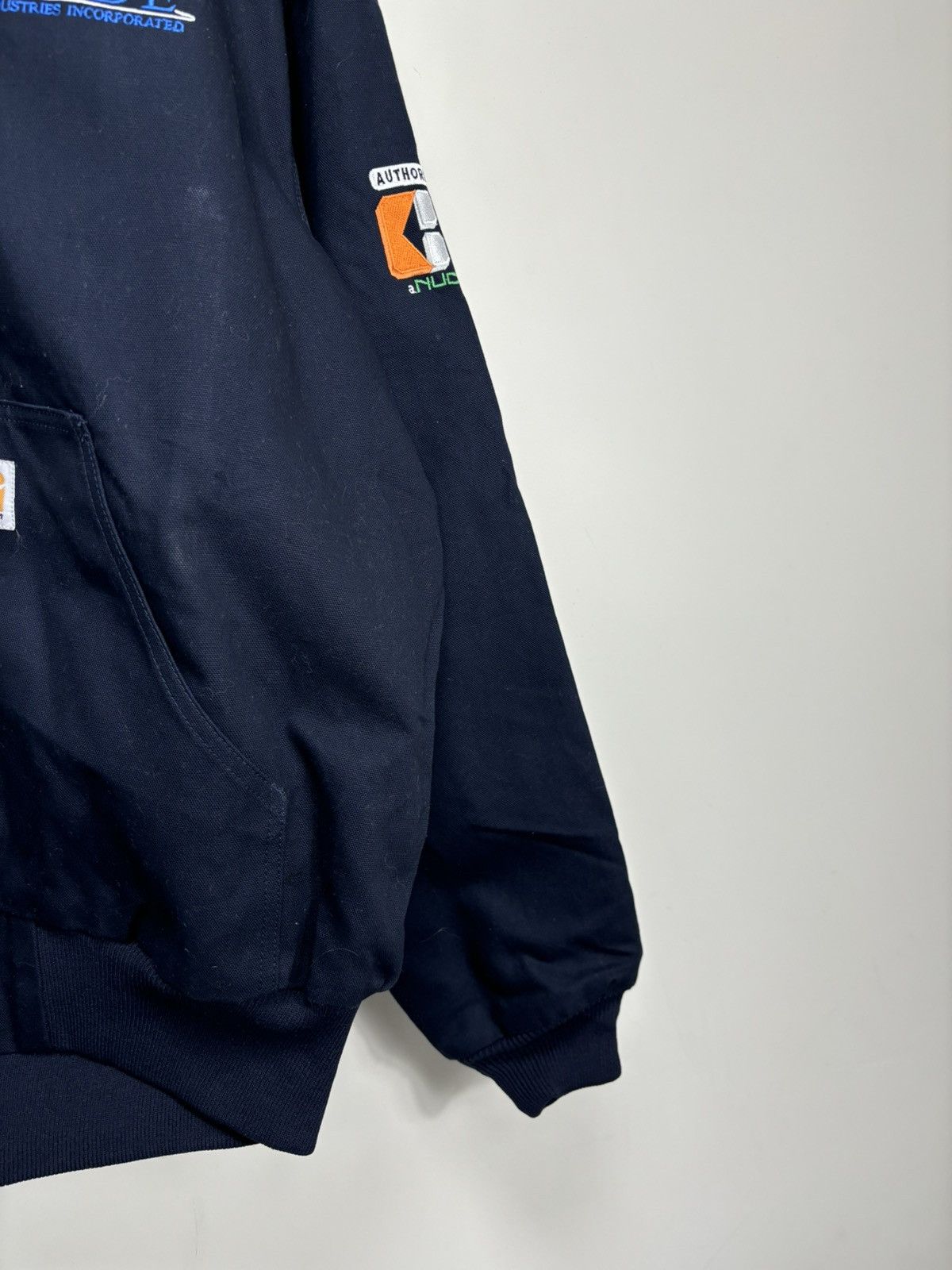 Carhartt Vintage Carhartt J131 USA Navy Hype Hooded Active Jacket Size US XL / EU 56 / 4 - 10 Thumbnail