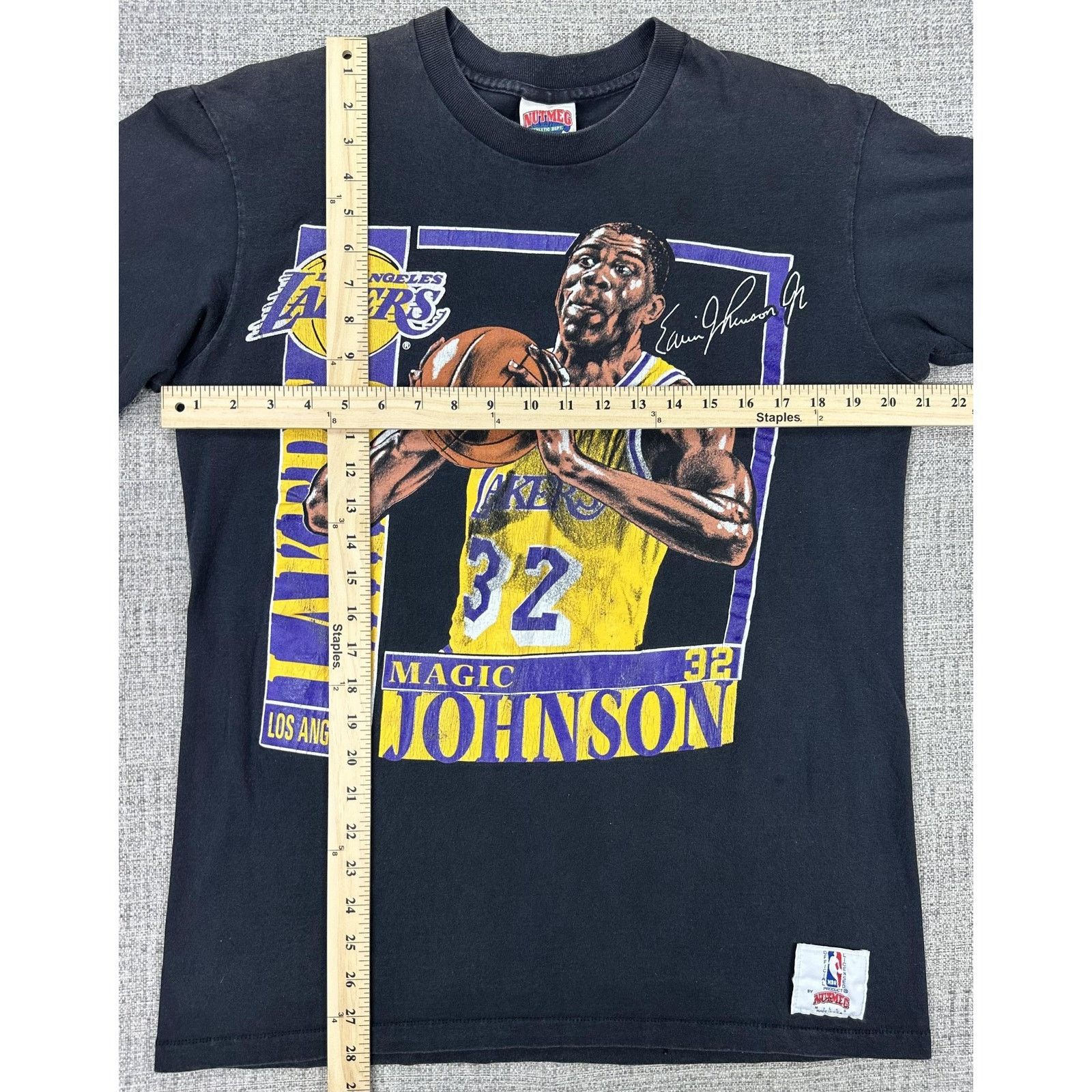 Nutmeg Los Angeles Lakers Shirt Sz L NBA Magic Johnson 90s Nutmeg Size US L / EU 52-54 / 3 - 2 Thumbnail