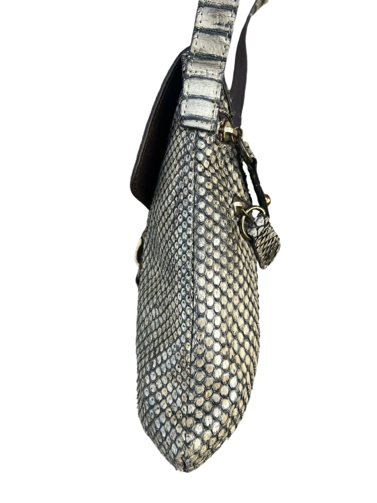 Leather Vintage Vin Donn Japan Python Snake Skin Leather Bag Sling Size ONE SIZE - 14 Thumbnail
