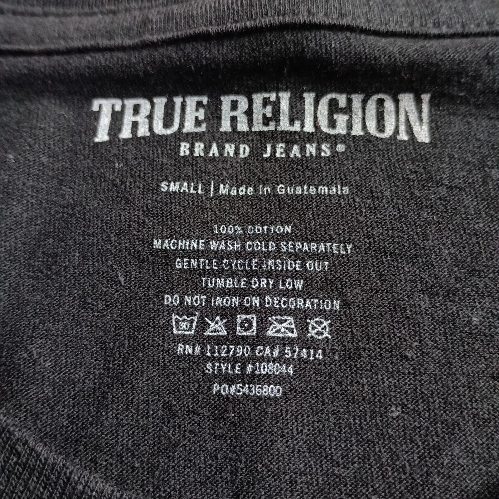 True Religion True Religion Scripted T-shirt Men’s S Small Jet Black Gold Size US S / EU 44-46 / 1 - 3 Thumbnail