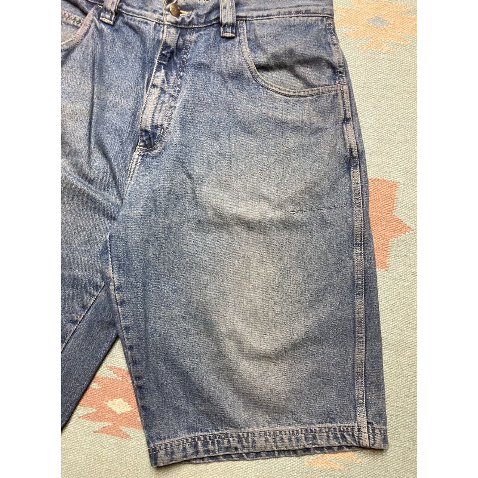 Fubu VINTAGE FUBU Baggy Jeans Shorts Jorts Wide Leg Hip Hop 35 IN Mens Blues 35 14” Inseam 25” Outseam Size US 35 - 7 Thumbnail