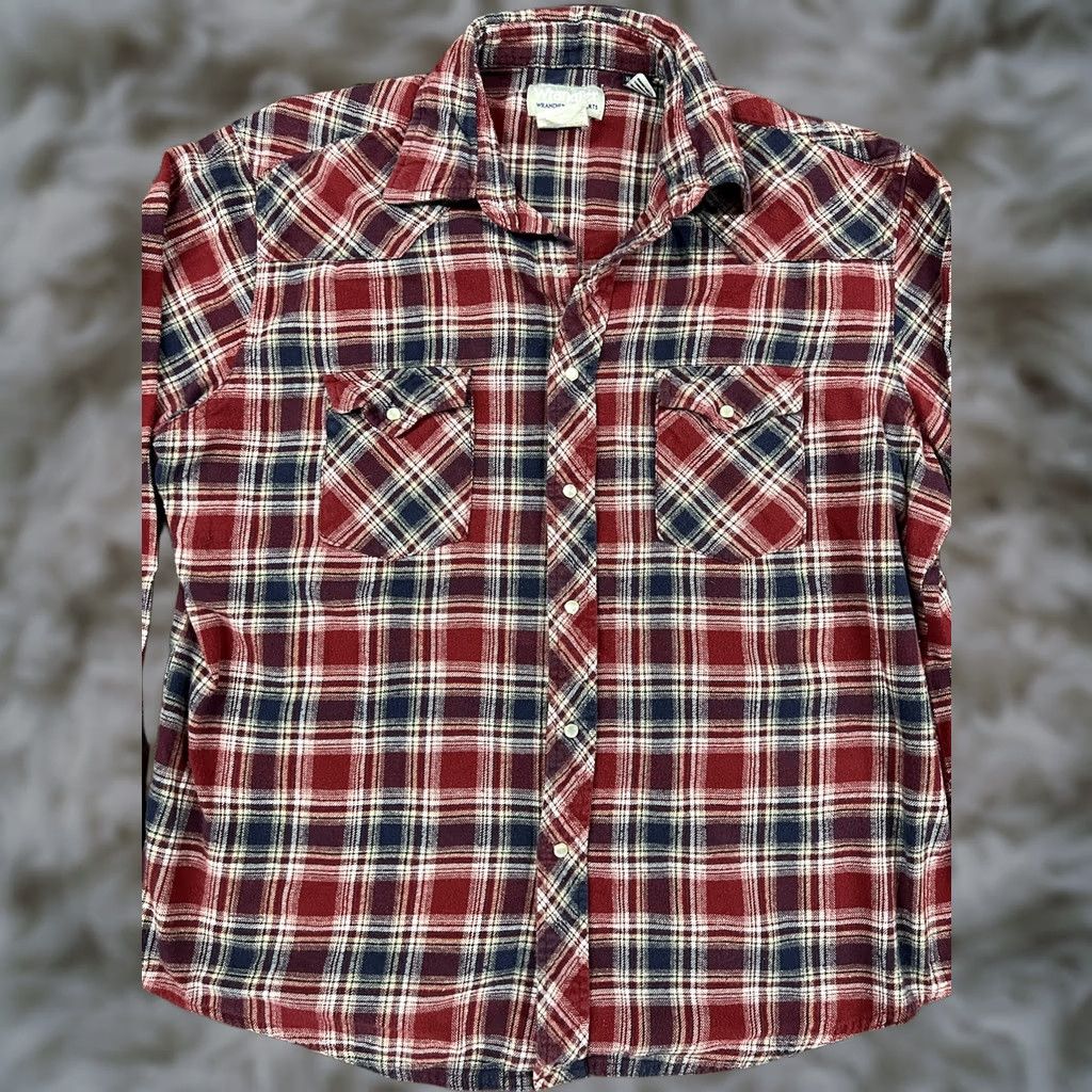 Vintage Wrangler Wrancher Button-Down Pearl Snap Plaid Shirt Men’s XL Size US XL / EU 56 / 4 - 1 Thumbnail