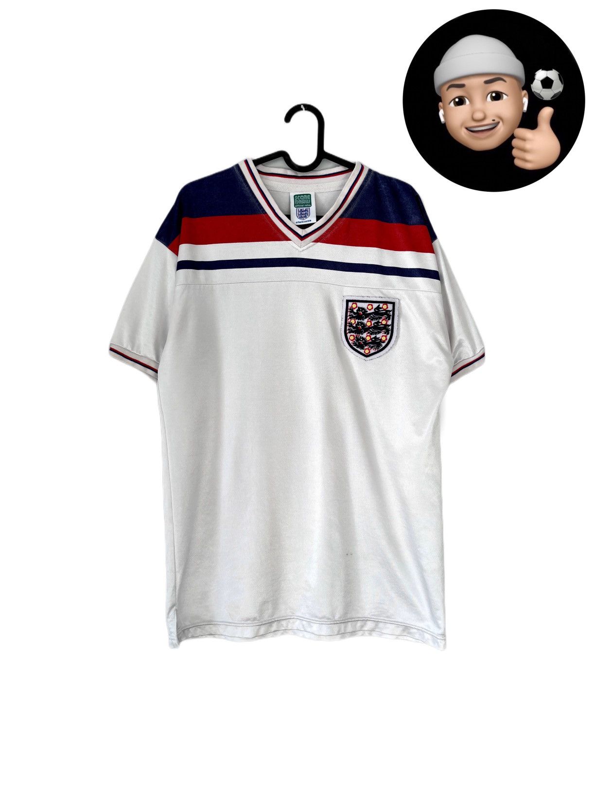 Vintage 1980 1982 England National ScoreDraw Vintage Soccer Jersey Size US M / EU 48-50 / 2 - 1 Thumbnail