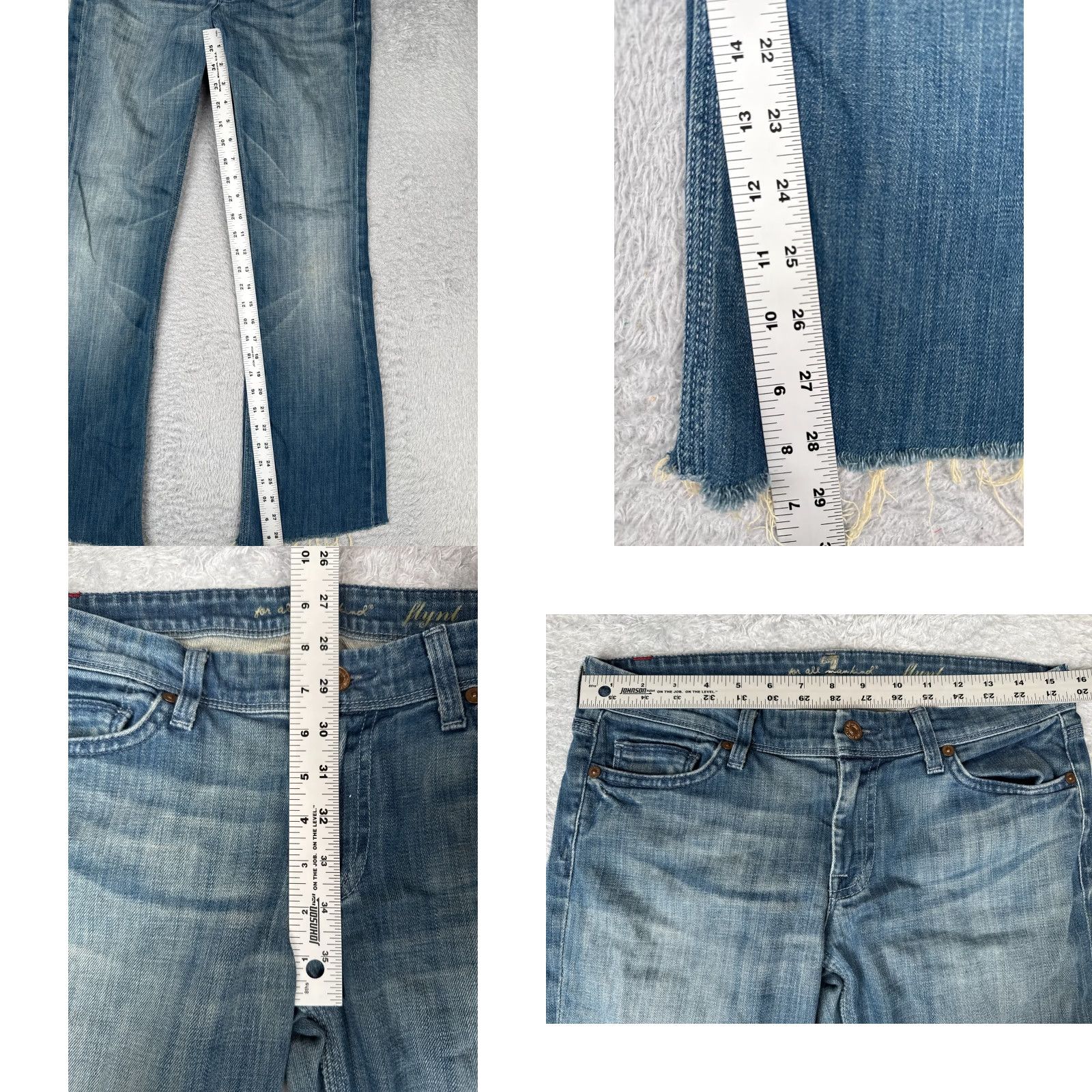 7 For All Mankind 7 For All Mankind Jeans Women 28 Blue Denim Bootcut Distressed Cotton 7 For All Mankind Pants Women 28 Blue Denim Jean Flynt Bootcut Distressed Cotton Size 28" / US 6 / IT 42 - 8 Thumbnail