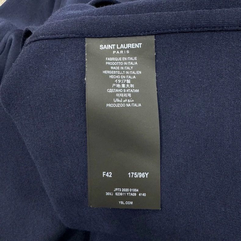 Yves Saint Laurent SAINT LAURENT Gold embroidered wool knit shoulder pad jacke Size M / US 6-8 / IT 42-44 - 5 Thumbnail