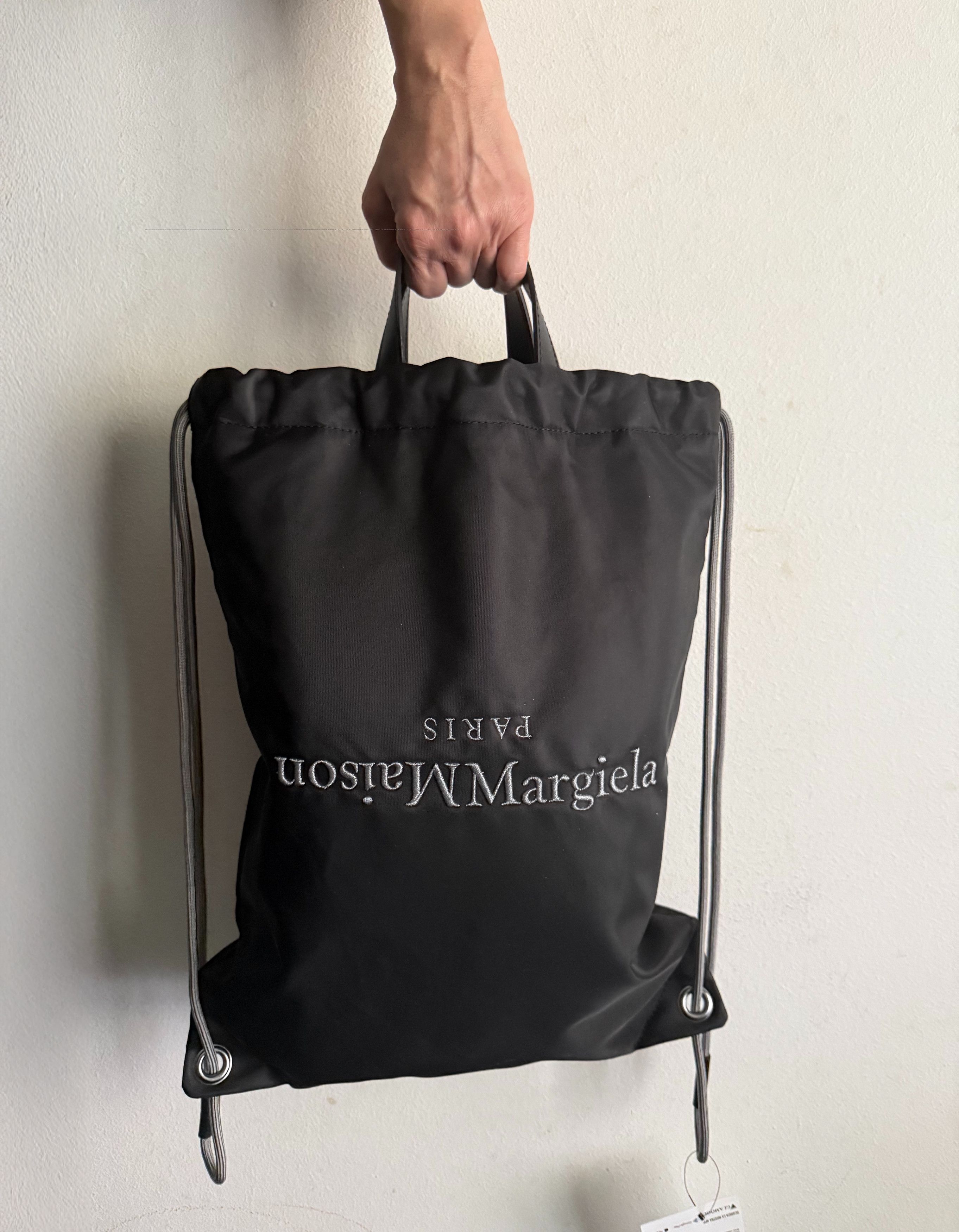 Maison Margiela Embroidered Logo Drawstring Backpack Size ONE SIZE - 5 Thumbnail