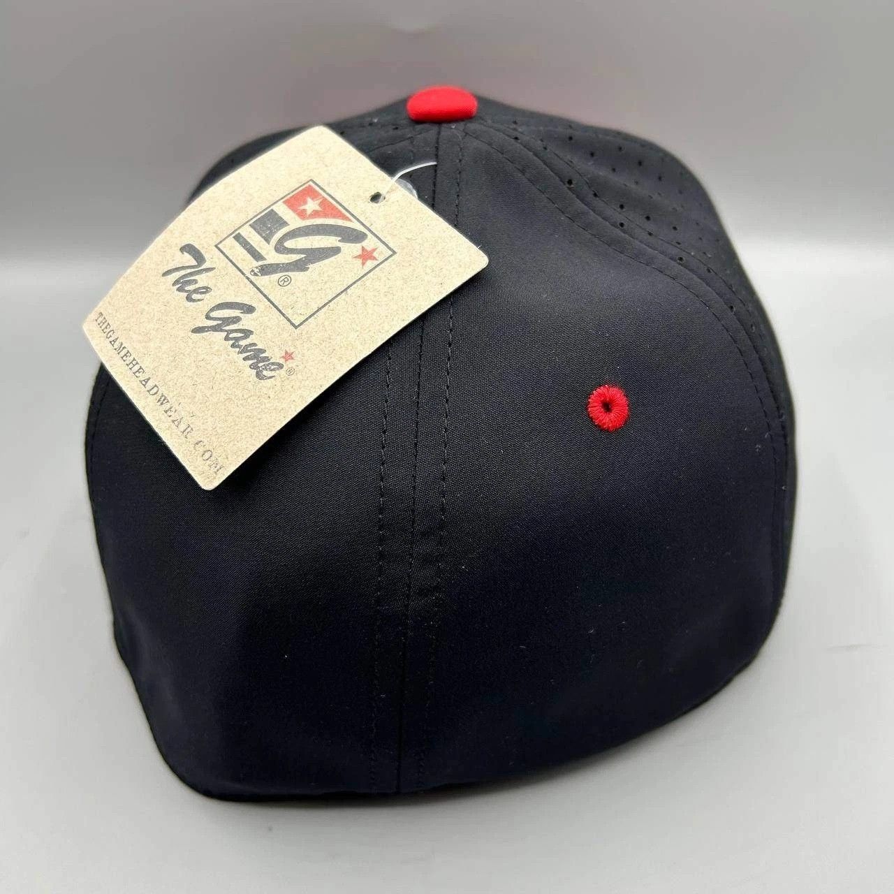 The Game The Game Hat Men Small Black Red Blank Plain Fitted Cap Size ONE SIZE - 8 Thumbnail