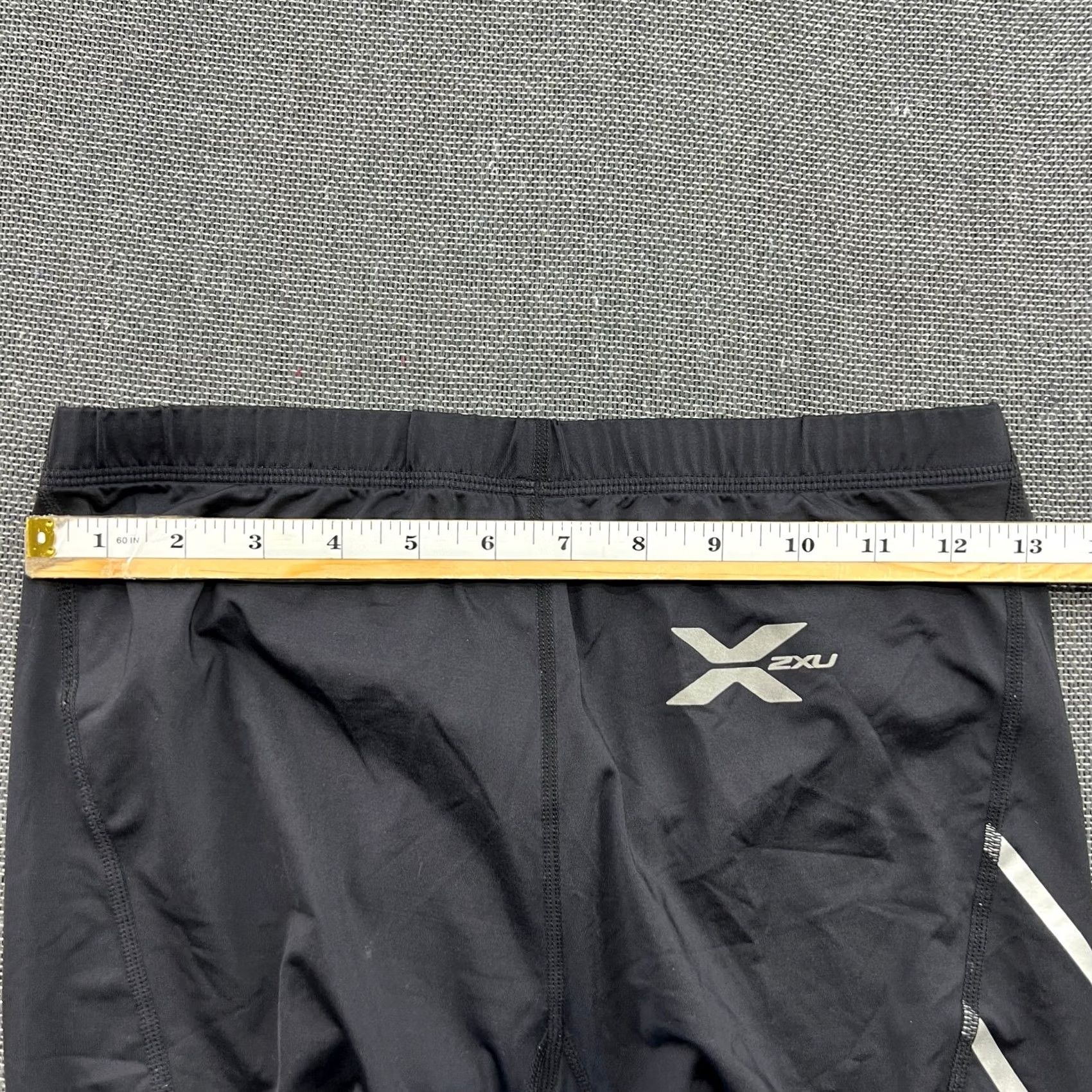 2XU 2XU Elite Mens Compression 3/4 Pants L Black Tights Athletic Drawstrings Track Pants Mens Sports Size US 33 - 7 Thumbnail