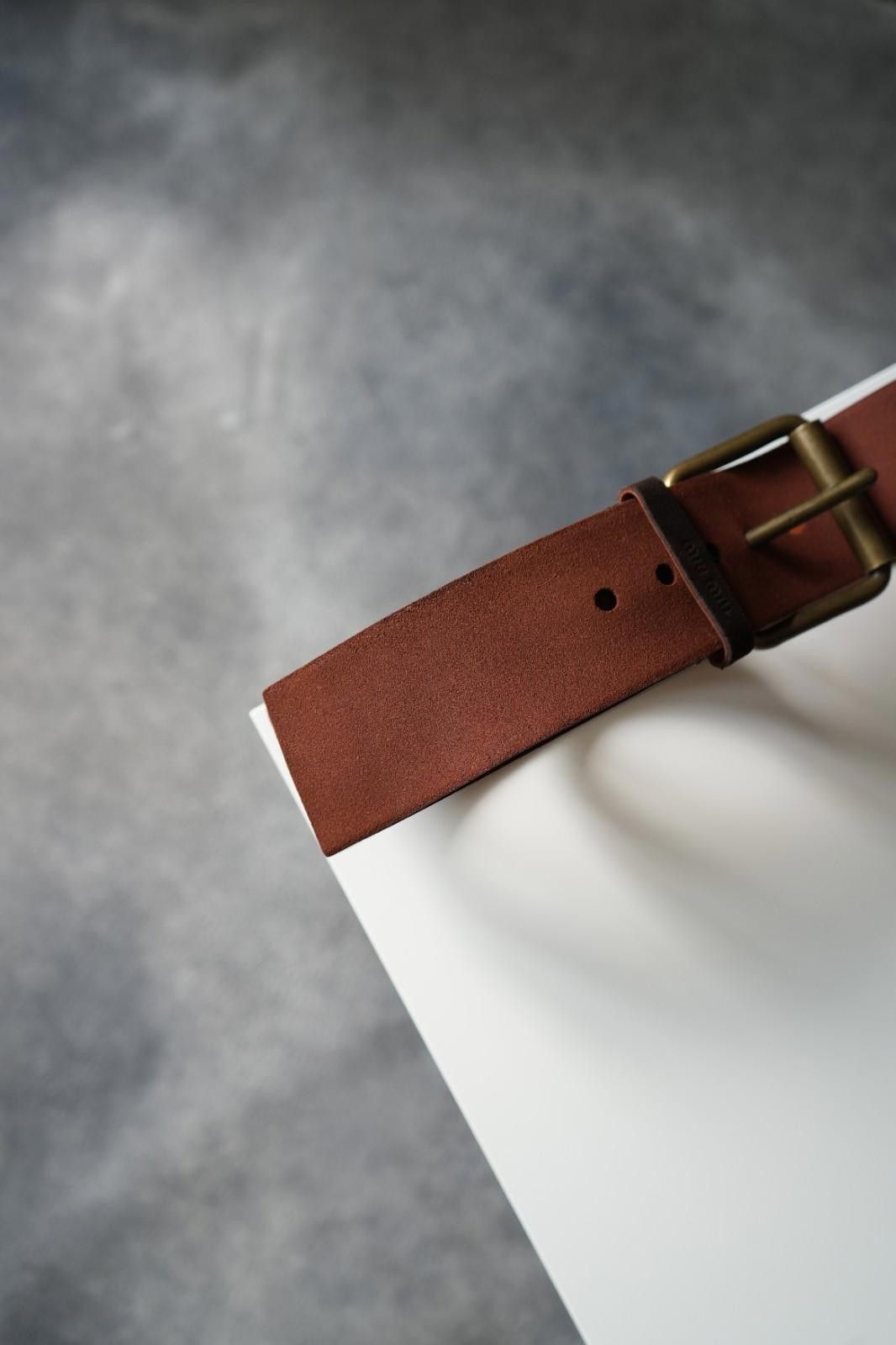 Miu Miu S/S 2002 Miu Miu Runway Broad Leather Belt Vintage Unisex Size ONE SIZE - 6 Thumbnail