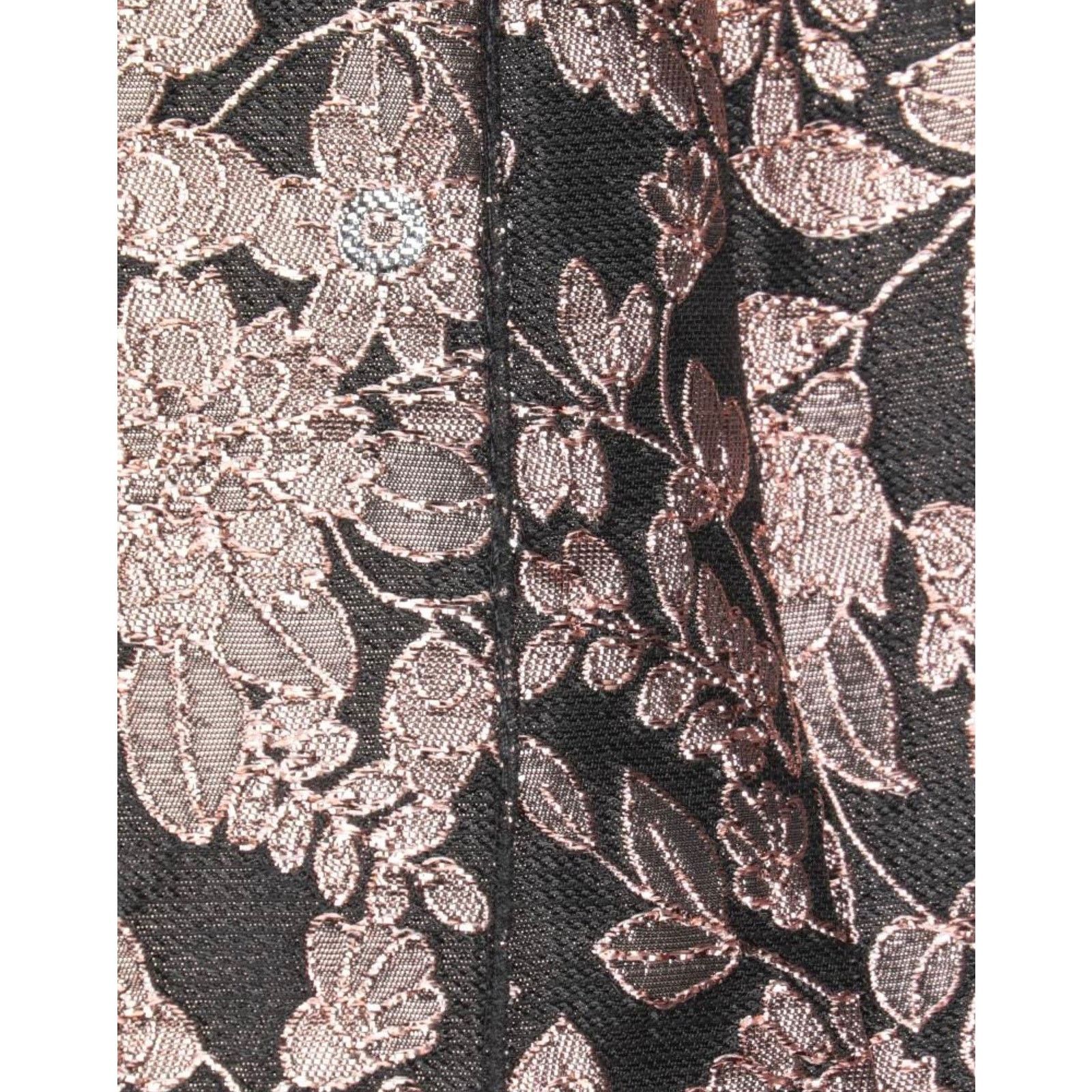 Dolce & Gabbana Dolce & Gabbana Gold Black Pleated Jacquard Mini Skirt IT 38 Size 26" / US 2 / IT 38 - 5 Thumbnail