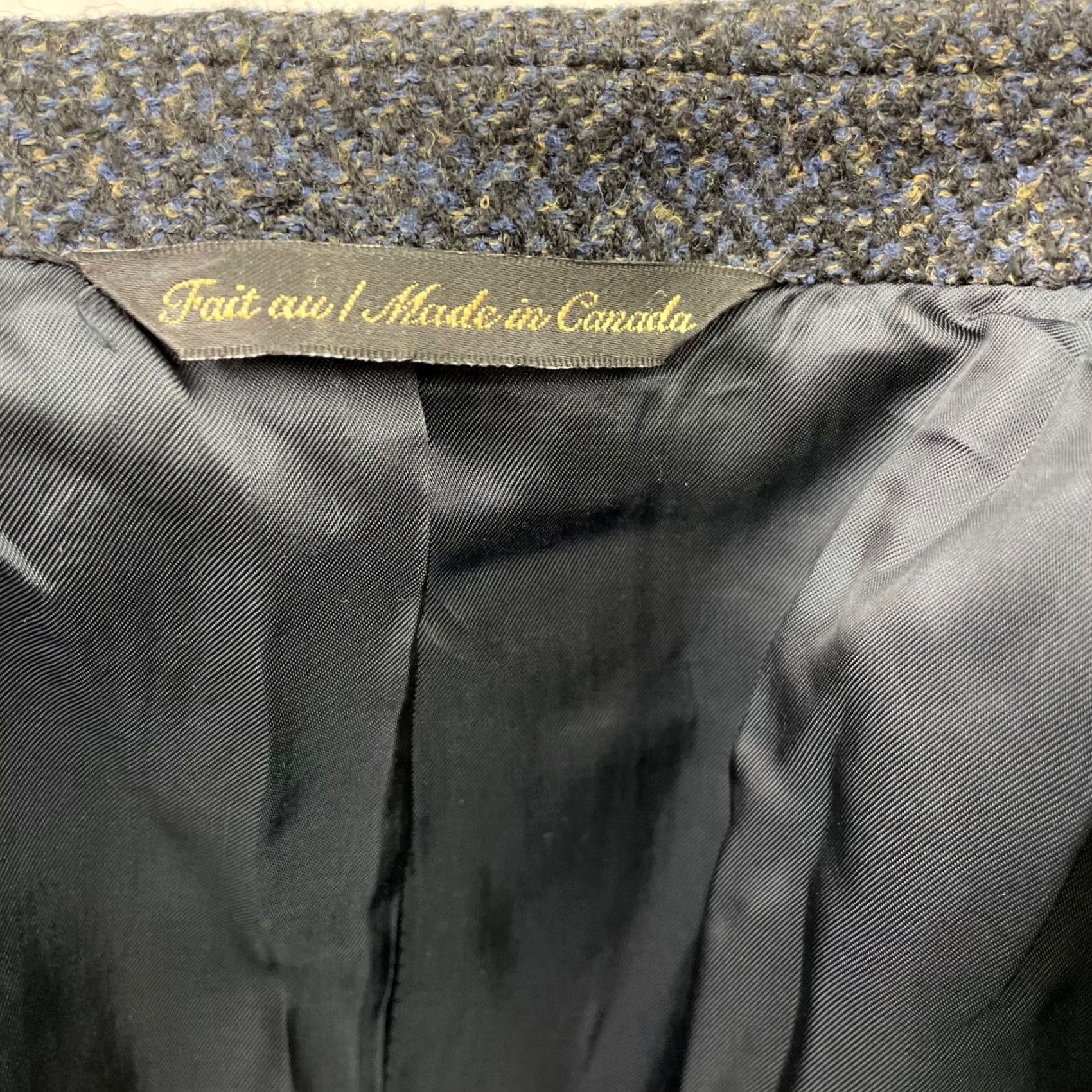 Jack Victor VINTAGE Jack Victor Blazer Men 42R Lanzawood Wool Tweed 3-Button Blue/Black/Tan Notch Lapel Size 42R - 7 Thumbnail