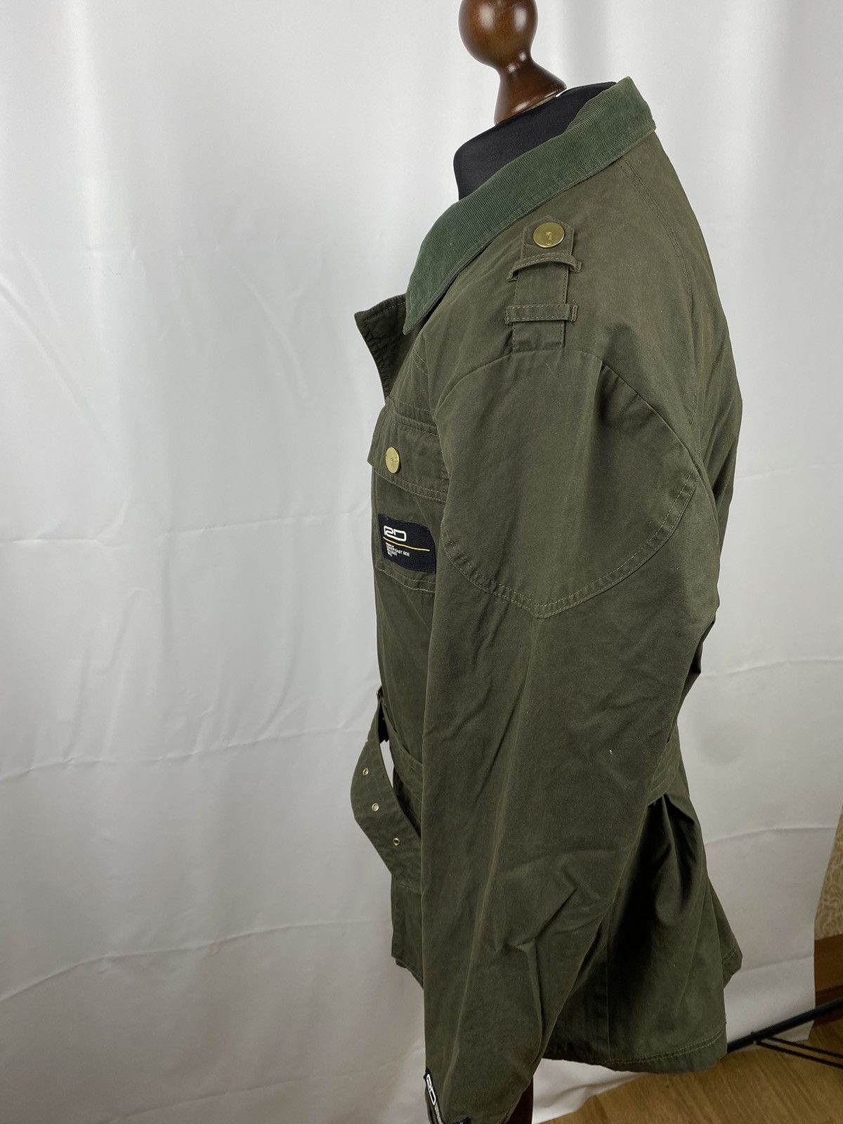 Designer Rivington Denim NYC Waxed Cotton Jacket Belted XL Size US XL / EU 56 / 4 - 3 Thumbnail