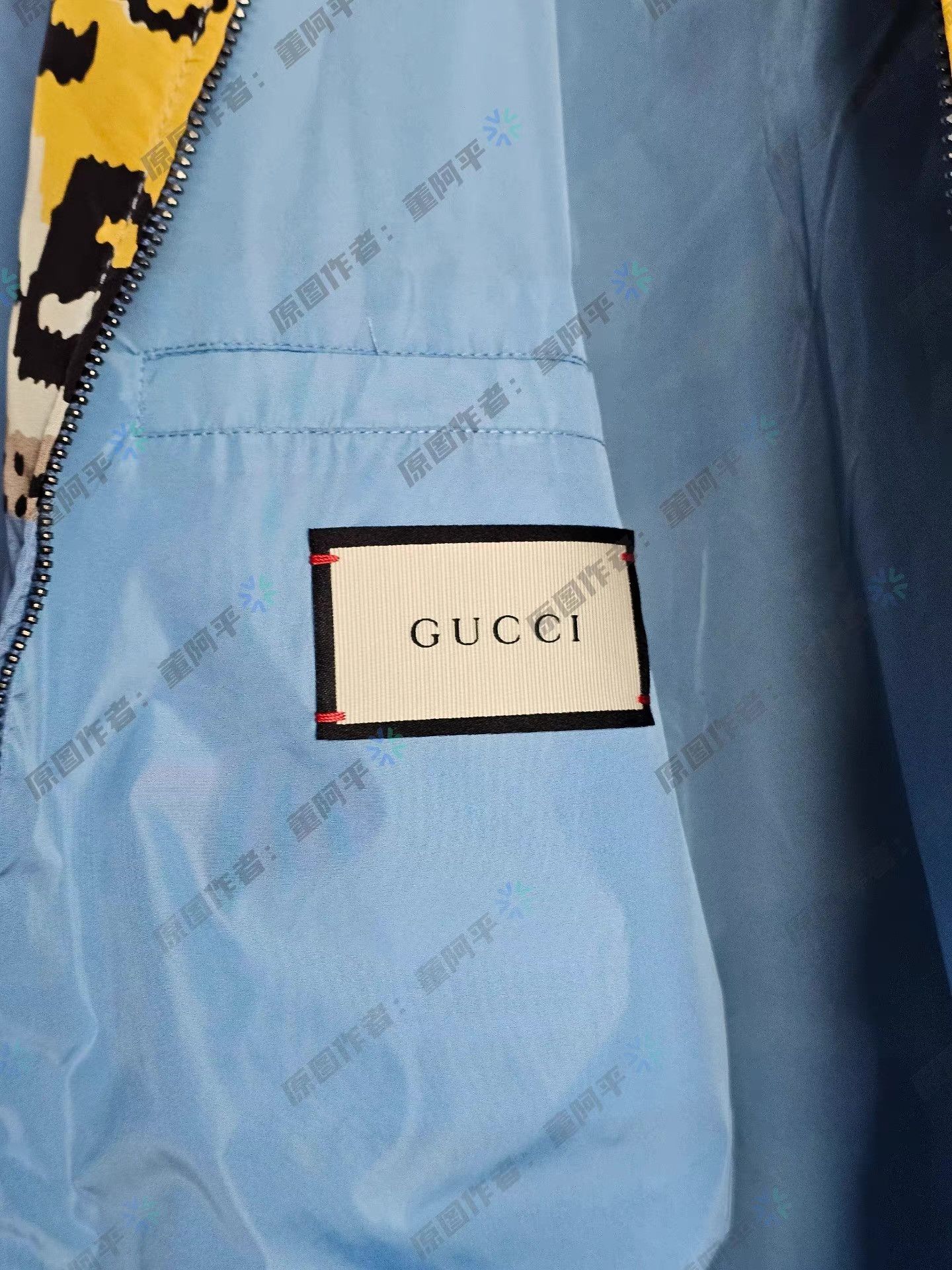 Gucci Gucci Blue Nylon Tiger Print Windbreaker Jacket. Size US L / EU 52-54 / 3 - 5 Thumbnail