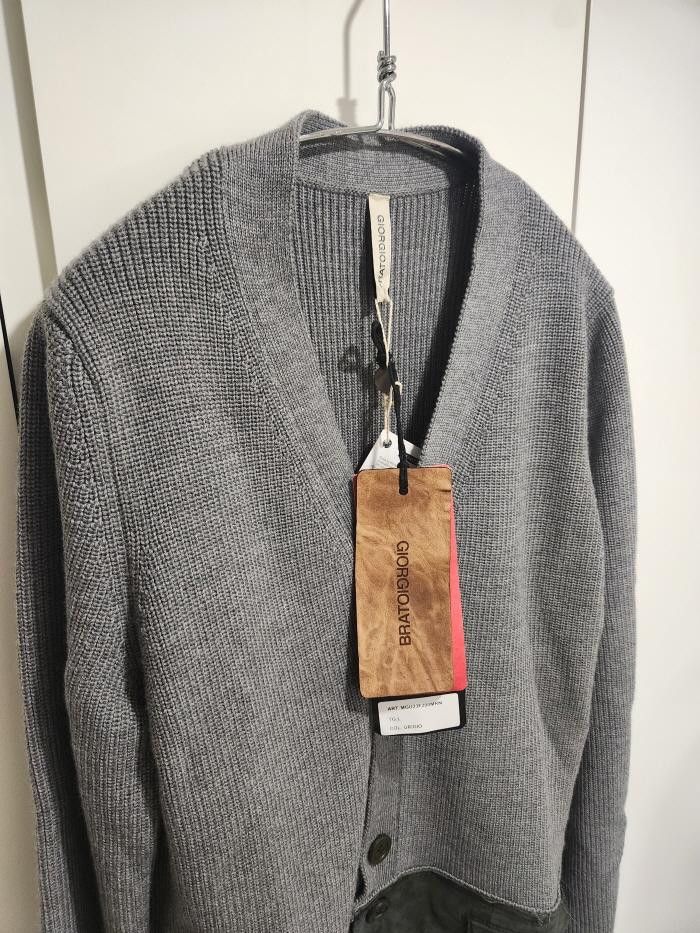 Giorgio Brato Giorgio Brato 가죽 도킹 가디건 Size US L / EU 52-54 / 3 - 3 Thumbnail