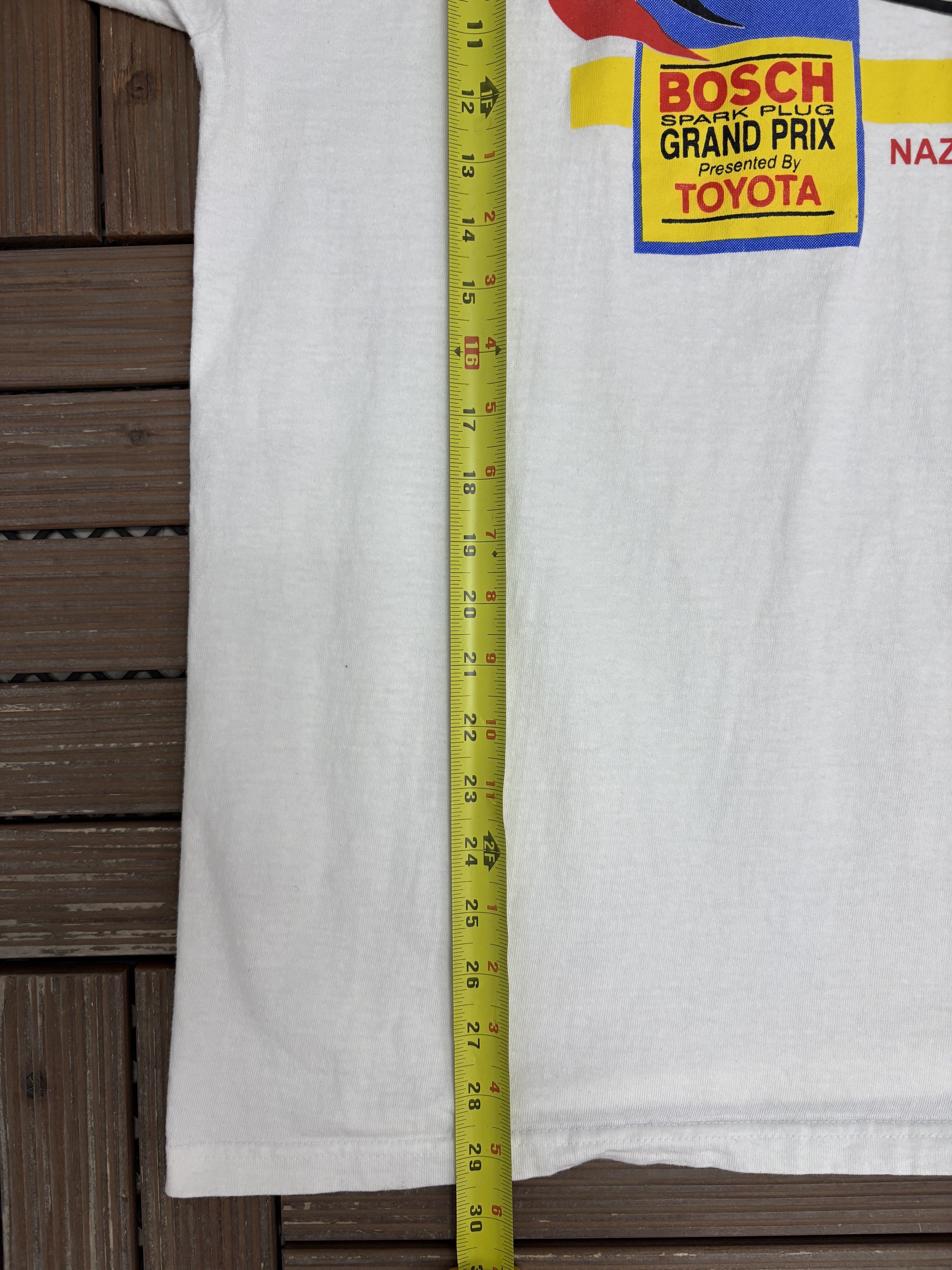 Vintage Bosch Spark Plug Grand Prix Vintage White T-Shirt Tee Size US XL / EU 56 / 4 - 7 Thumbnail