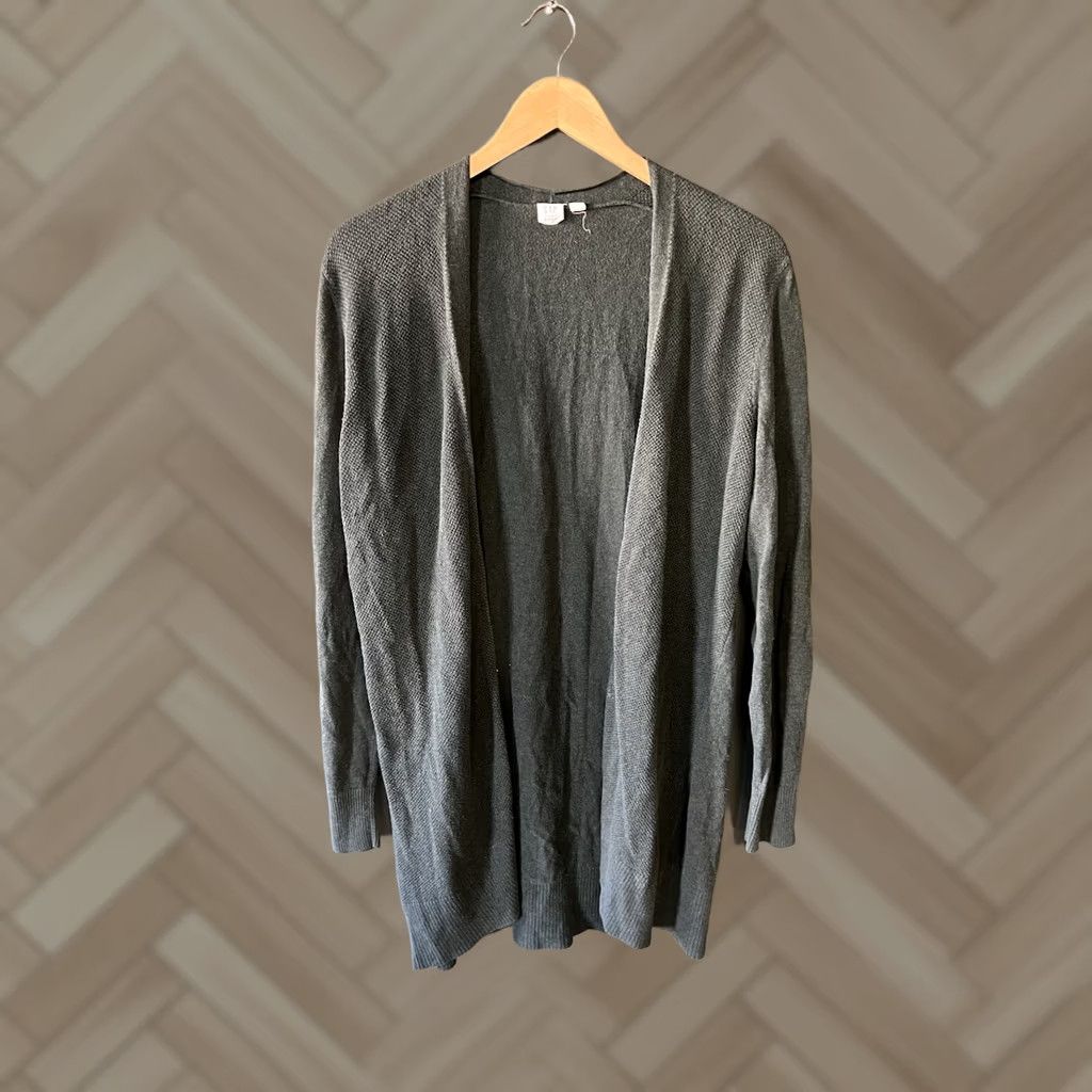 Gap VINTAGE Gap Womens Green Open Front Knit Cardigan Sweater Size Large Tall Cardigan Womens Green L Tall Size L / US 10 / IT 46 - 1 Thumbnail