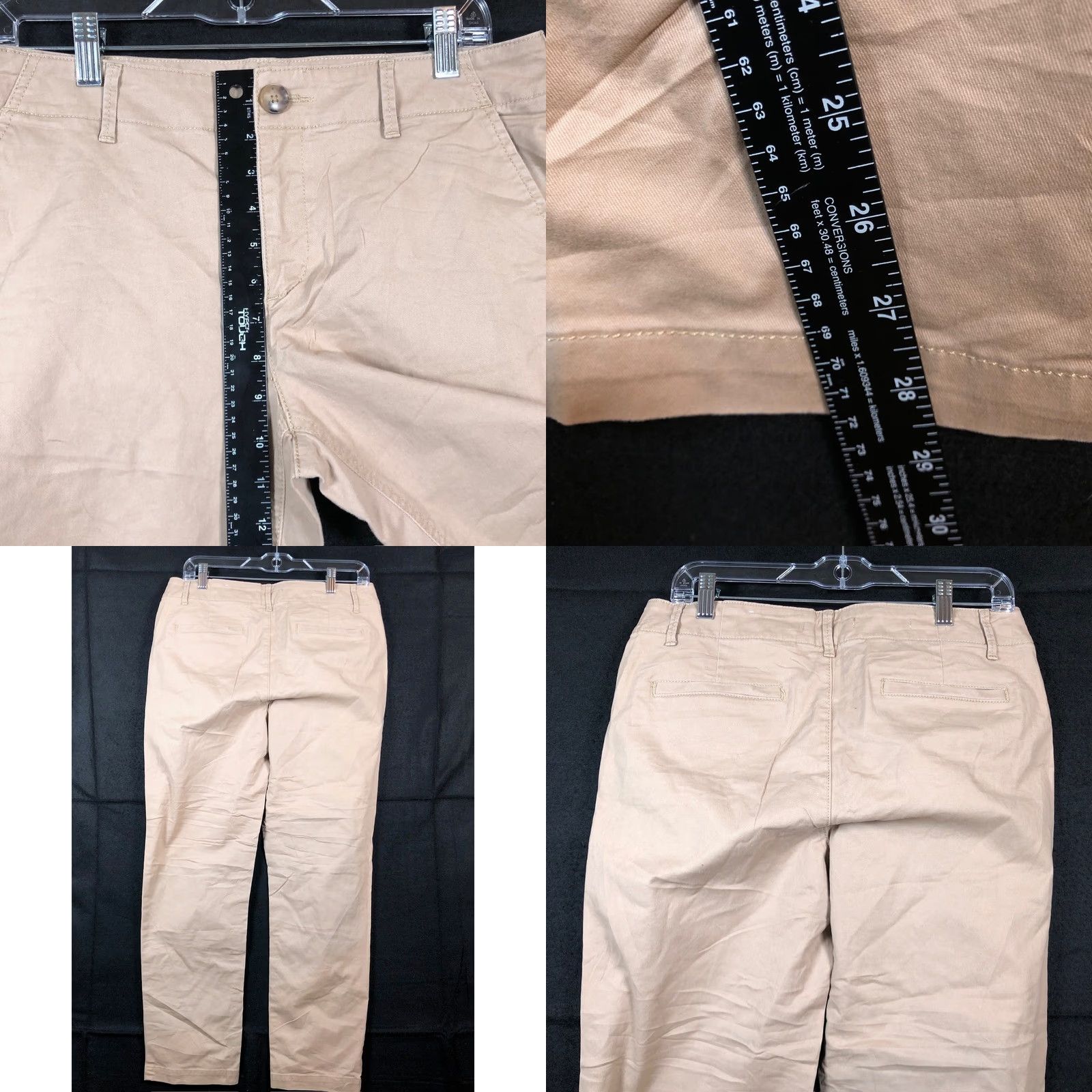 Loft LOFT Pants Tan Mid Rise The Slim Straight Ankle Leg Stretch 6 Tall Womens Casual Workwear Shirt? Size 24" / US 00 / IT 34 - 8 Thumbnail