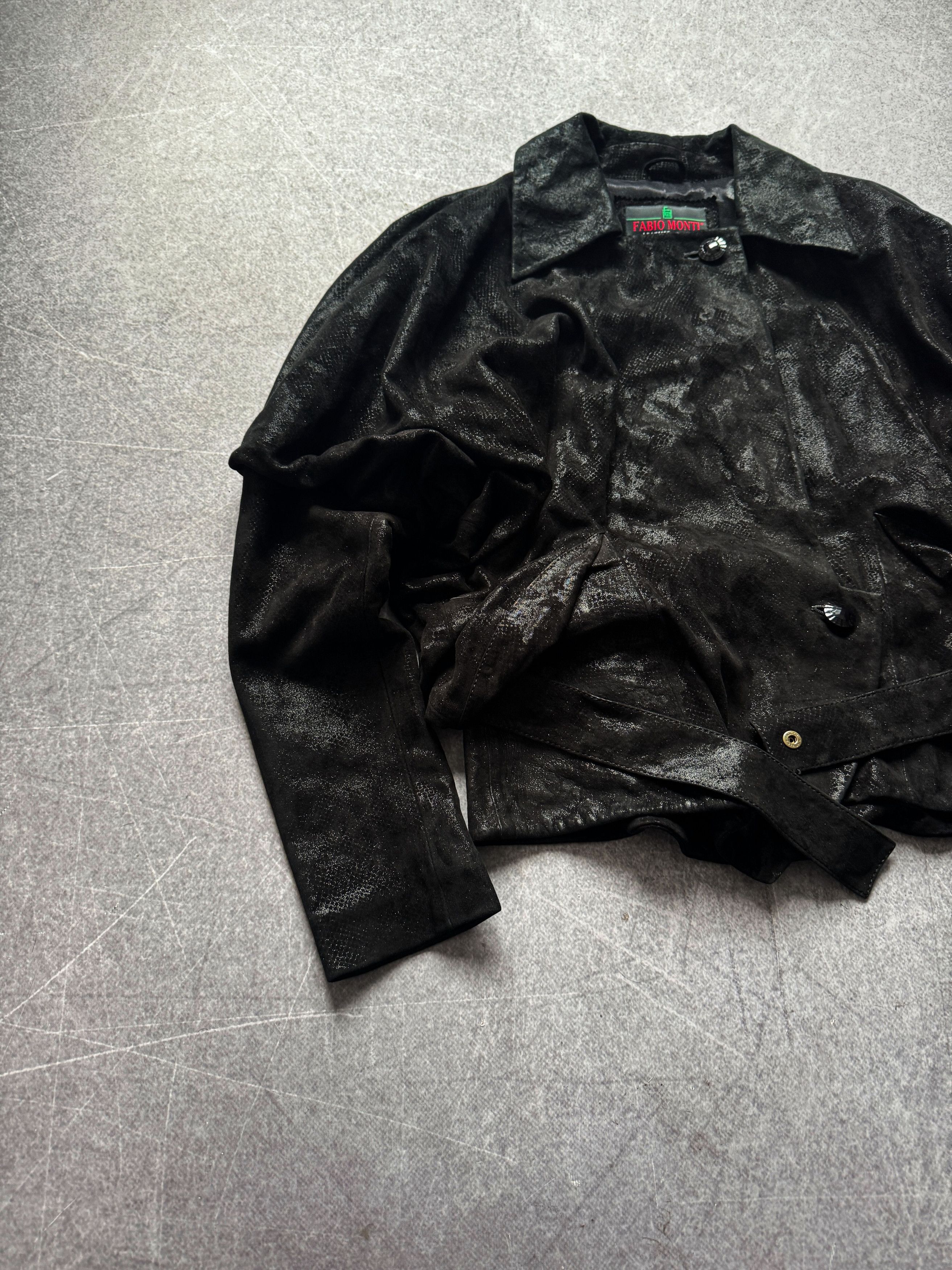 Yohji Yamamoto Vintage Y2K Black Leather Jacket Cropped Archive Size M / US 6-8 / IT 42-44 - 6 Thumbnail