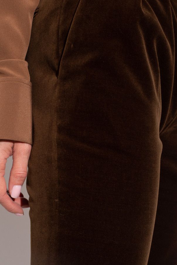 Saint Laurent Paris o1s1wg111024 Flare Pants In Velvet in Brown Size 28" / US 6 / IT 42 - 5 Thumbnail