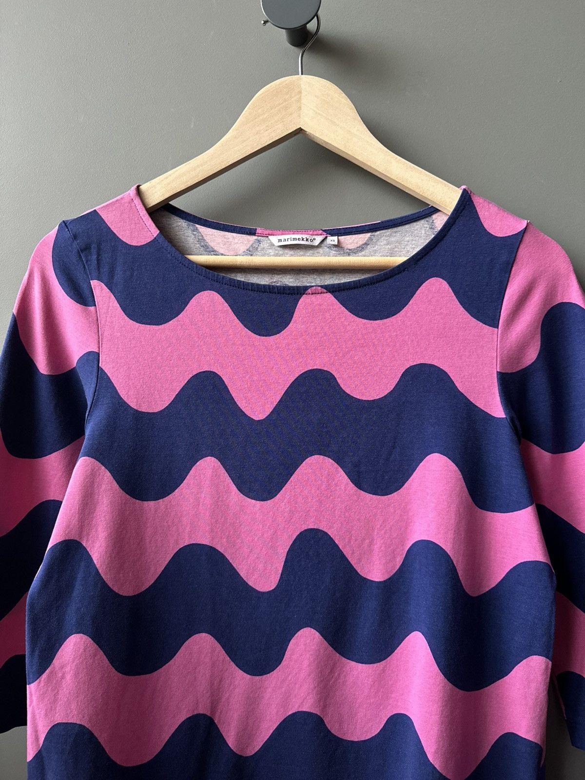 Marimekko Marimekko Pink Navy Wave Print Top Size XS Size XS / US 0-2 / IT 36-38 - 2 Thumbnail