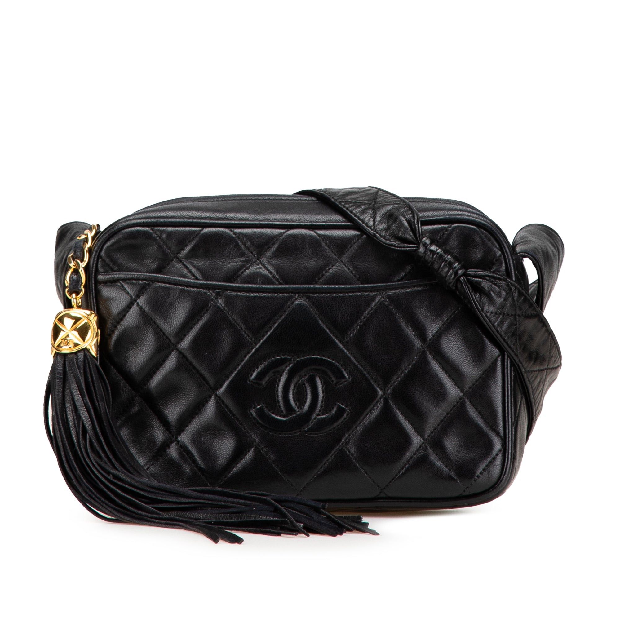 Chanel Chanel Mini CC Lambskin Tassel Camera Bag Black Size ONE SIZE - 1 Thumbnail