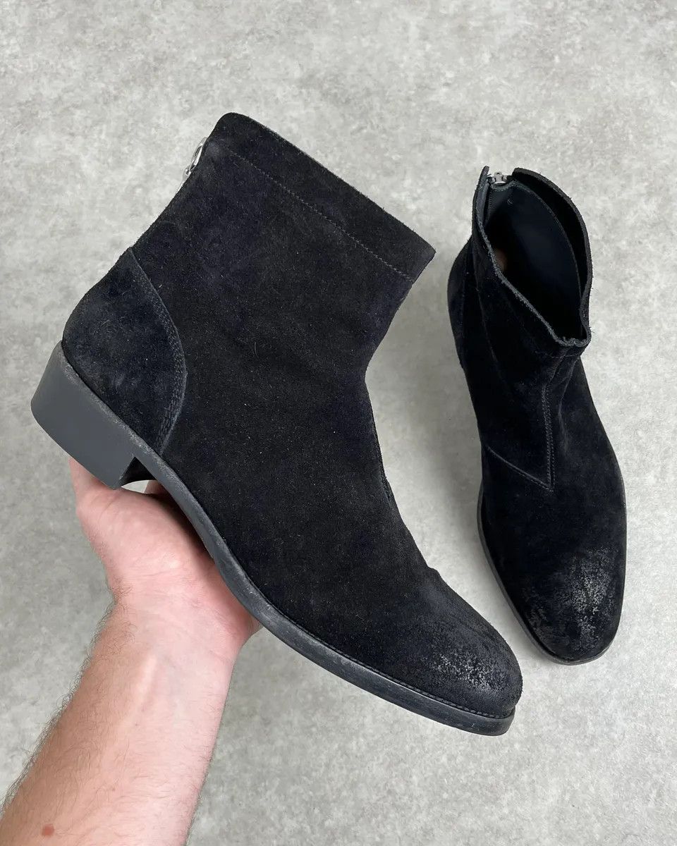 Hugo Boss Hugo Boss Black Suede Leather Boots Size US 10 / EU 43 - 1 Thumbnail