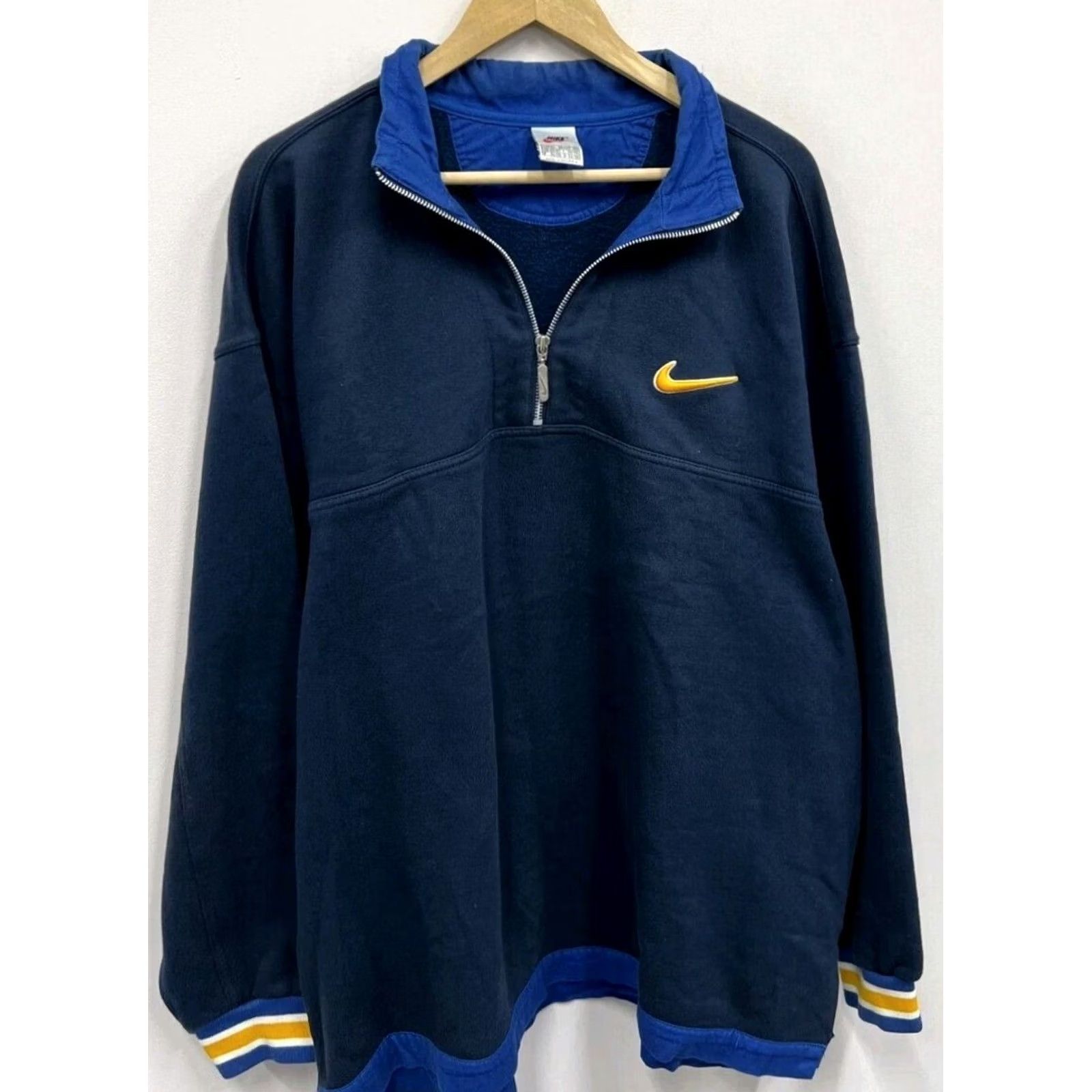 Nike 90s Nike Sweatshirt Navy Blue 1/4 Zip Logo XL Men Size US XL / EU 56 / 4 - 2 Thumbnail