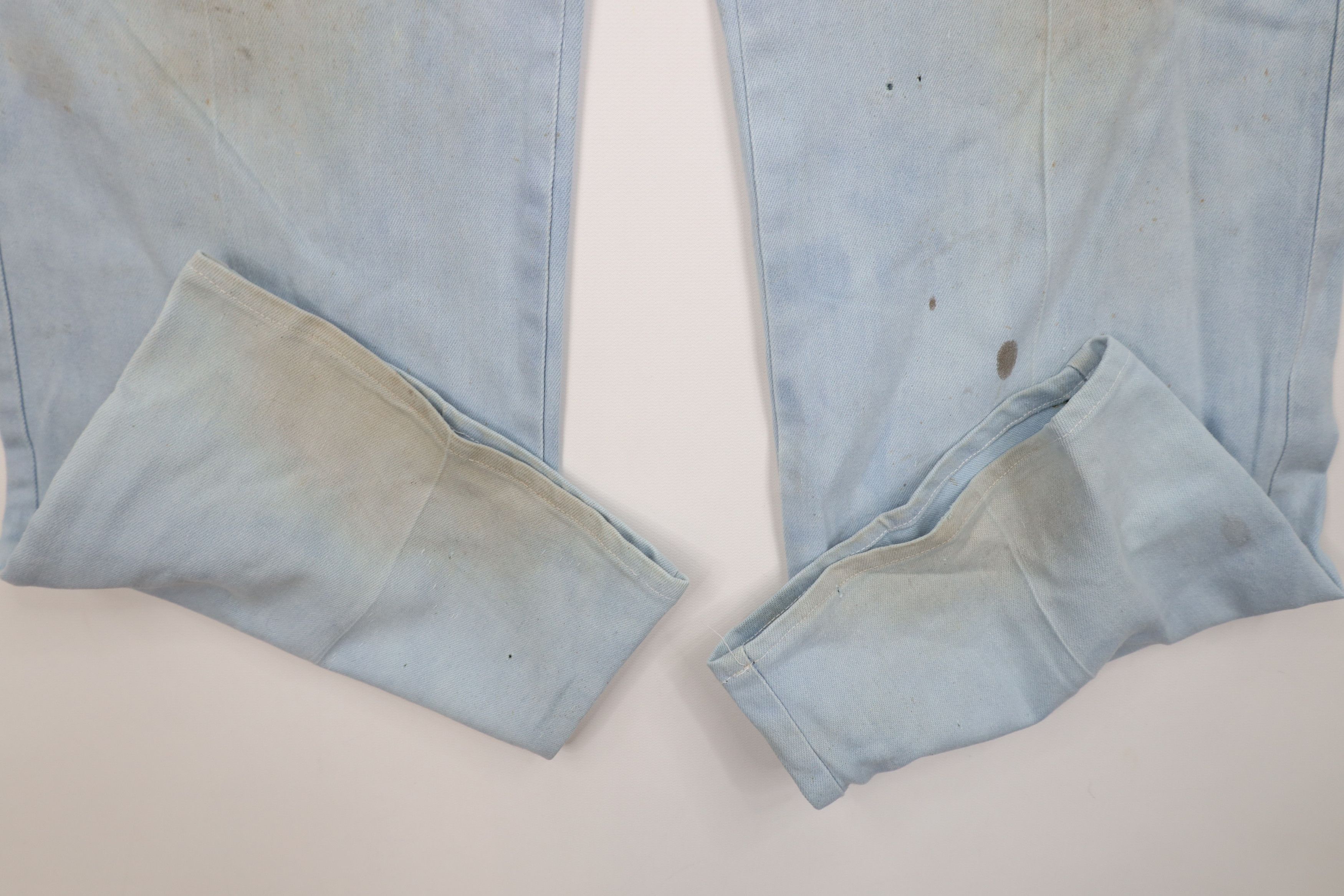 Lee Vintage 70s Lee Flared Wide Leg Denim Jeans Blue USA Size US 36 / EU 52 - 6 Thumbnail