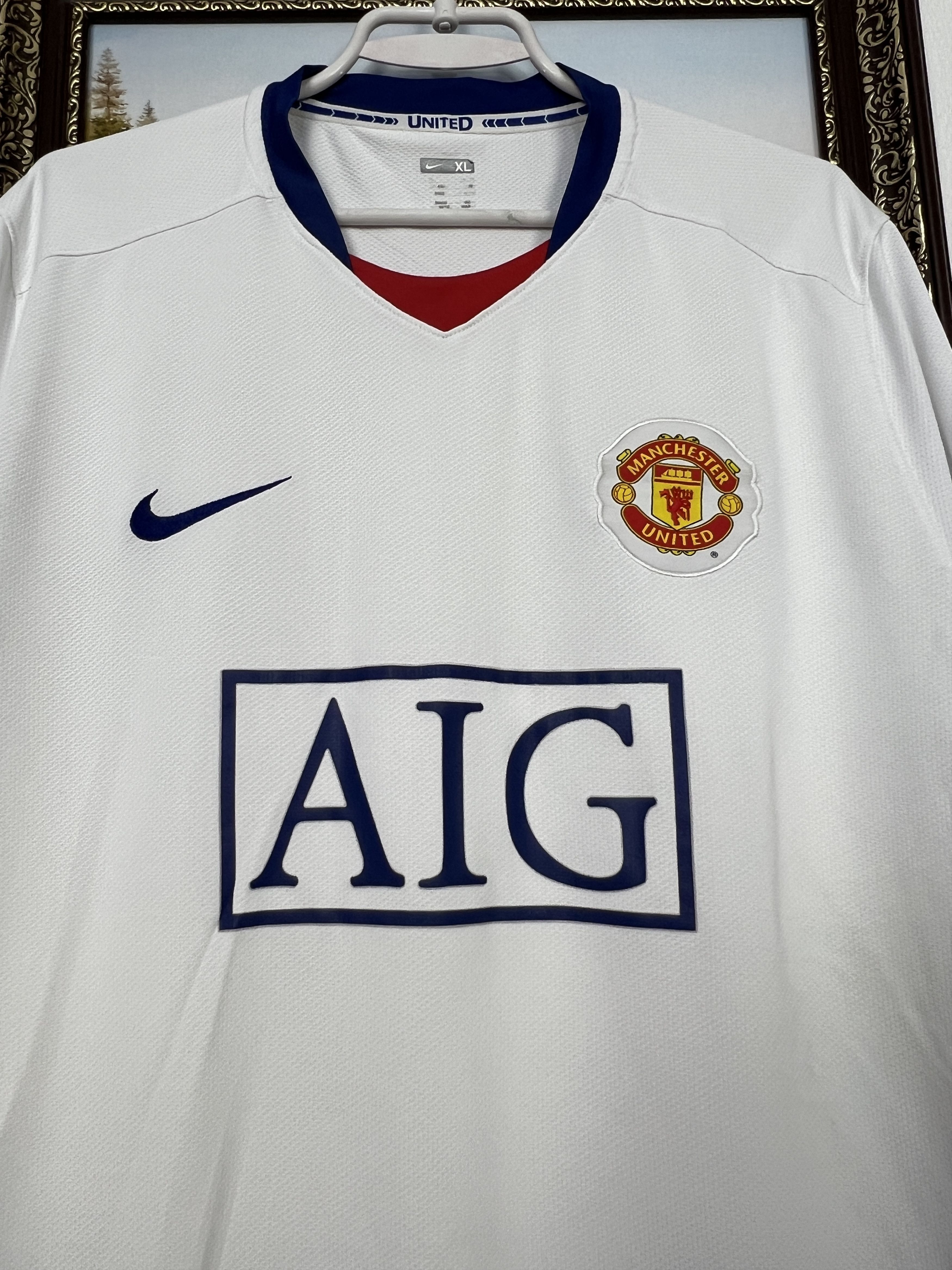 Nike Manchester United Away football shirt 2008 Soccer Nike Size US XL / EU 56 / 4 - 6 Thumbnail