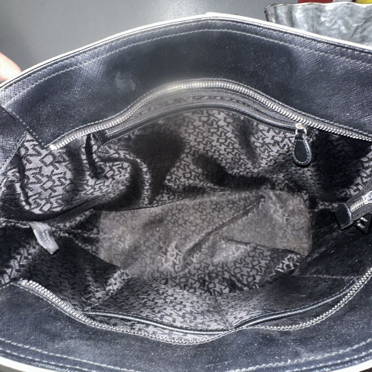 DKNY DKNY large gray Saffiano leather tote bag Size ONE SIZE - 9 Thumbnail