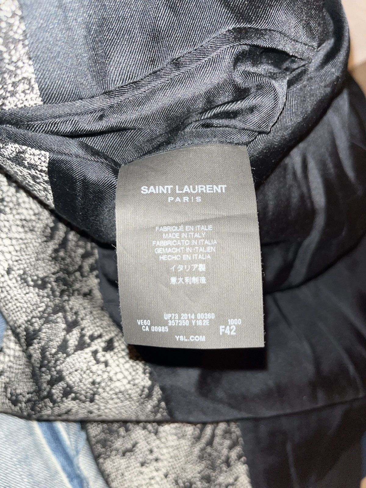 Saint Laurent Paris SAINT LAURENT python look Virgin Wool Blazer Size 42S - 6 Thumbnail