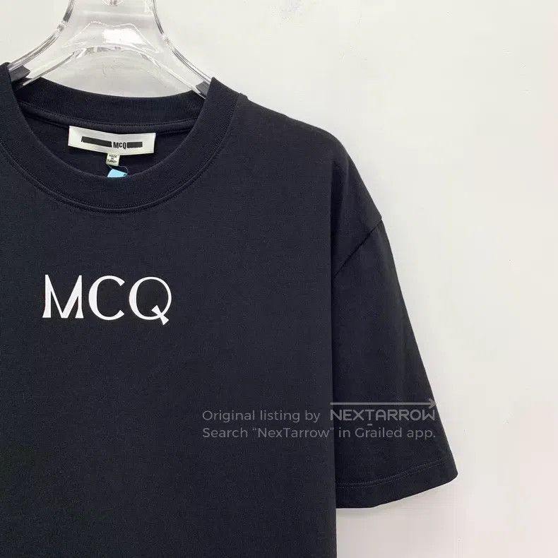 Alexander McQueen Alexander Mcqueen Black logo letter print cotton round-nec Size US S / EU 44-46 / 1 - 3 Thumbnail