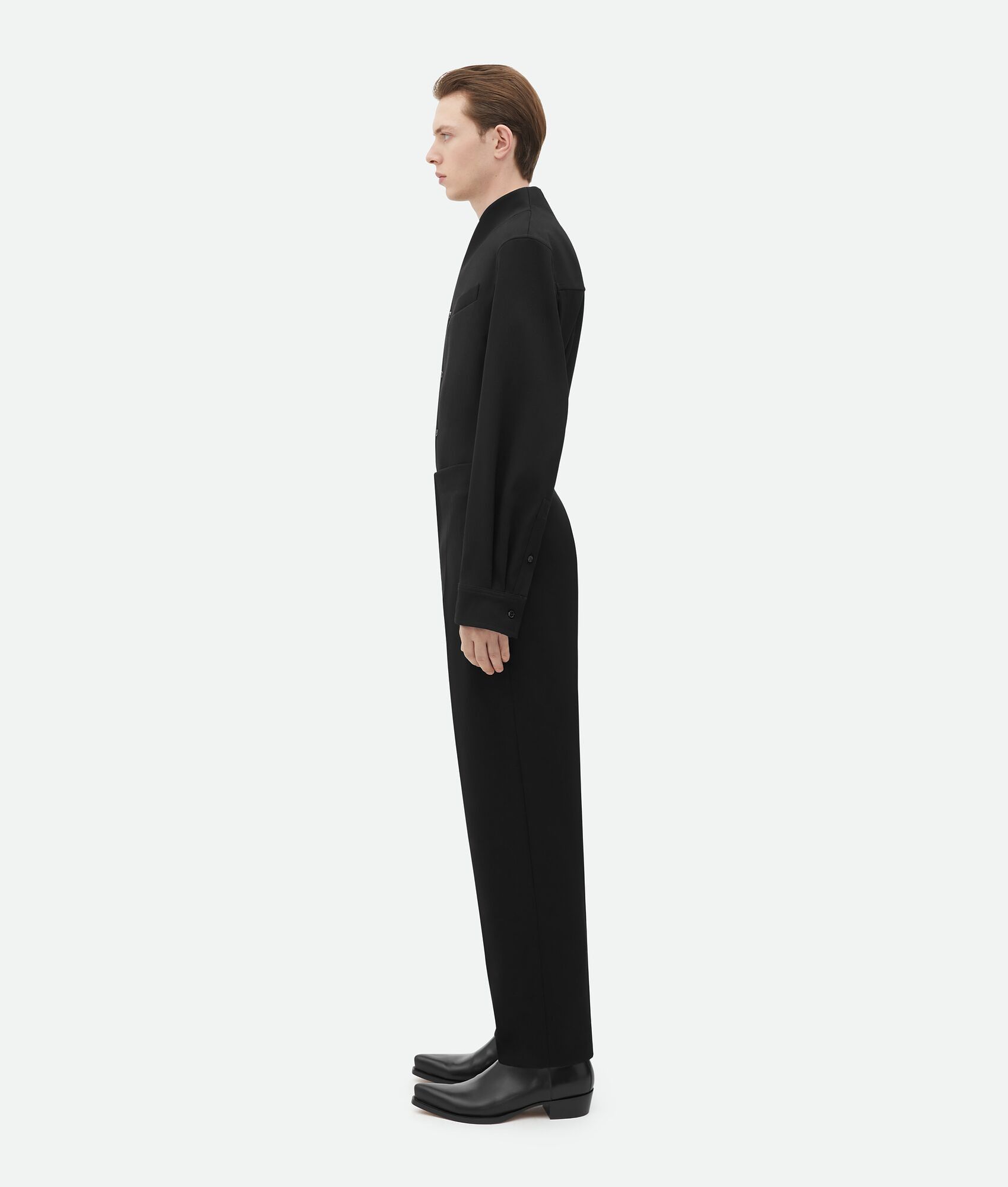 Bottega Veneta o1n1vont0225 Light Wool Straight Leg Pant in Black Size US 36 / EU 52 - 2 Thumbnail