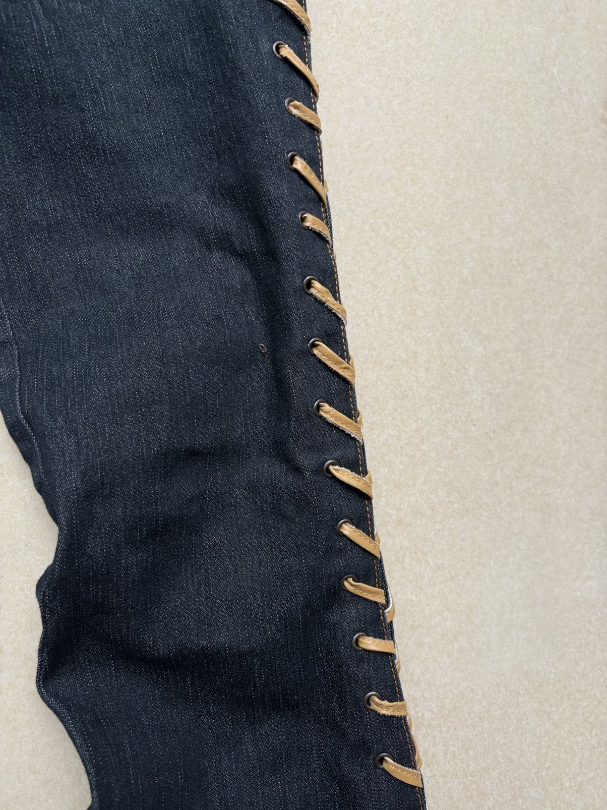 Japanese Brand Ecko lace up flare jeans Size US 26 / EU 42 - 4 Thumbnail
