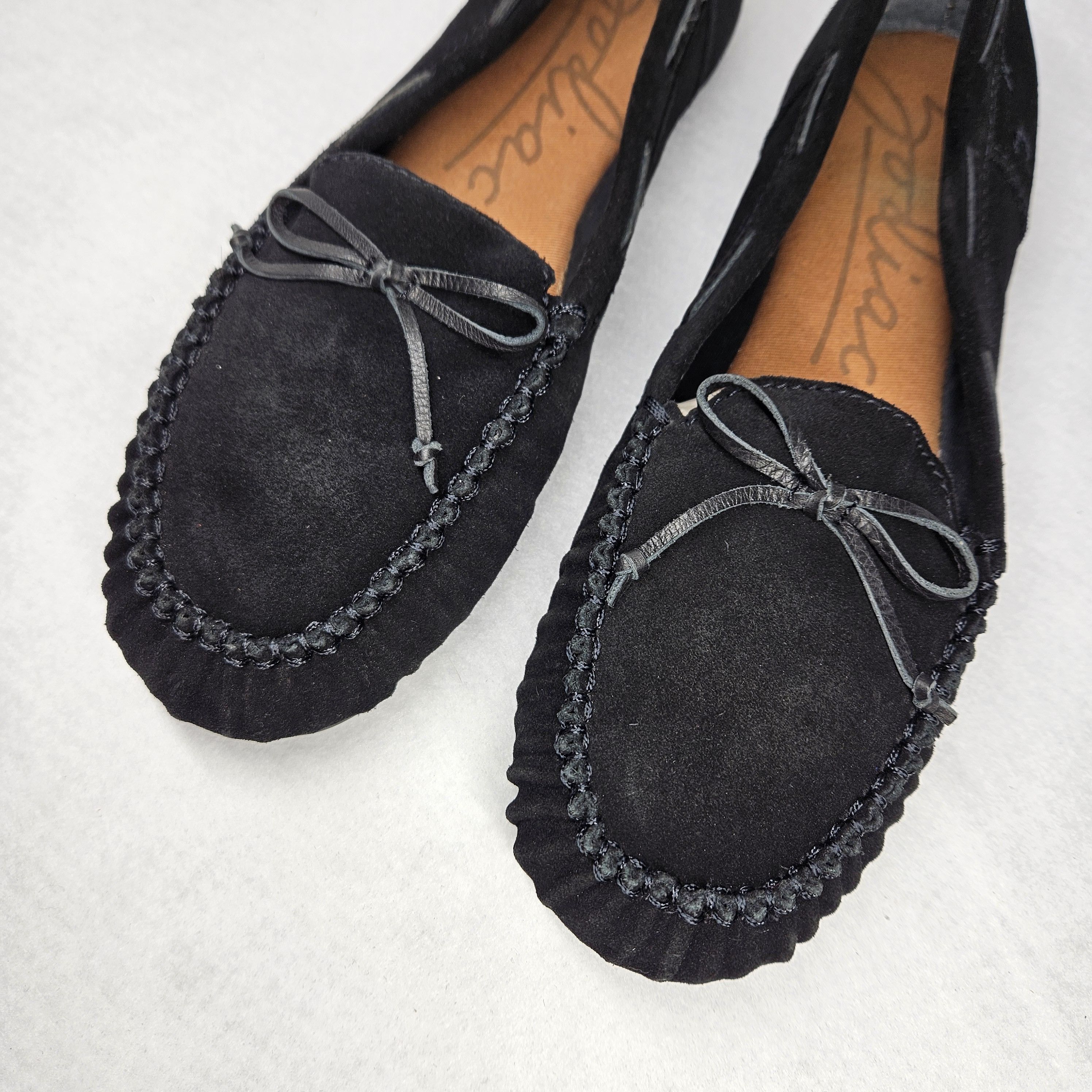 Other Zodiac Size 9.5 Moccasins Slippees Black Suede Leather Rubbe Size US 9.5 / IT 39.5 - 9 Thumbnail