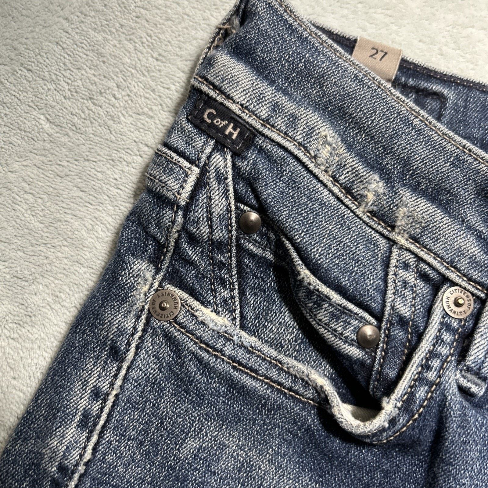 Citizens Of Humanity Citizens Of Humanity Straight Jeans 27x27 Distress Skinny Size 27" / US 4 / IT 40 - 13 Thumbnail