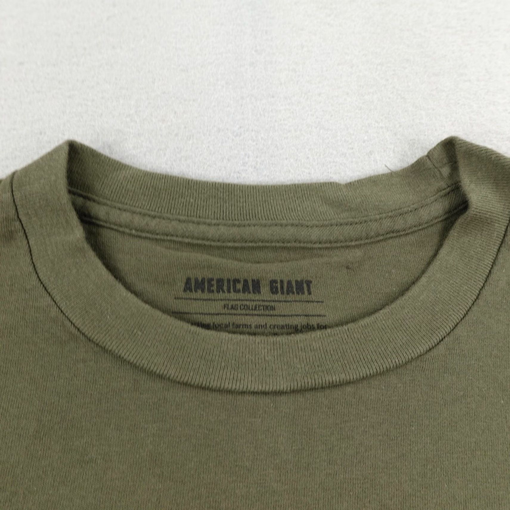 Vintage American Giant Shirt Mens XL Green USA Flag Short Sleeve Tee Patriotic Cotton Crew Neck Size US XL / EU 56 / 4 - 3 Thumbnail