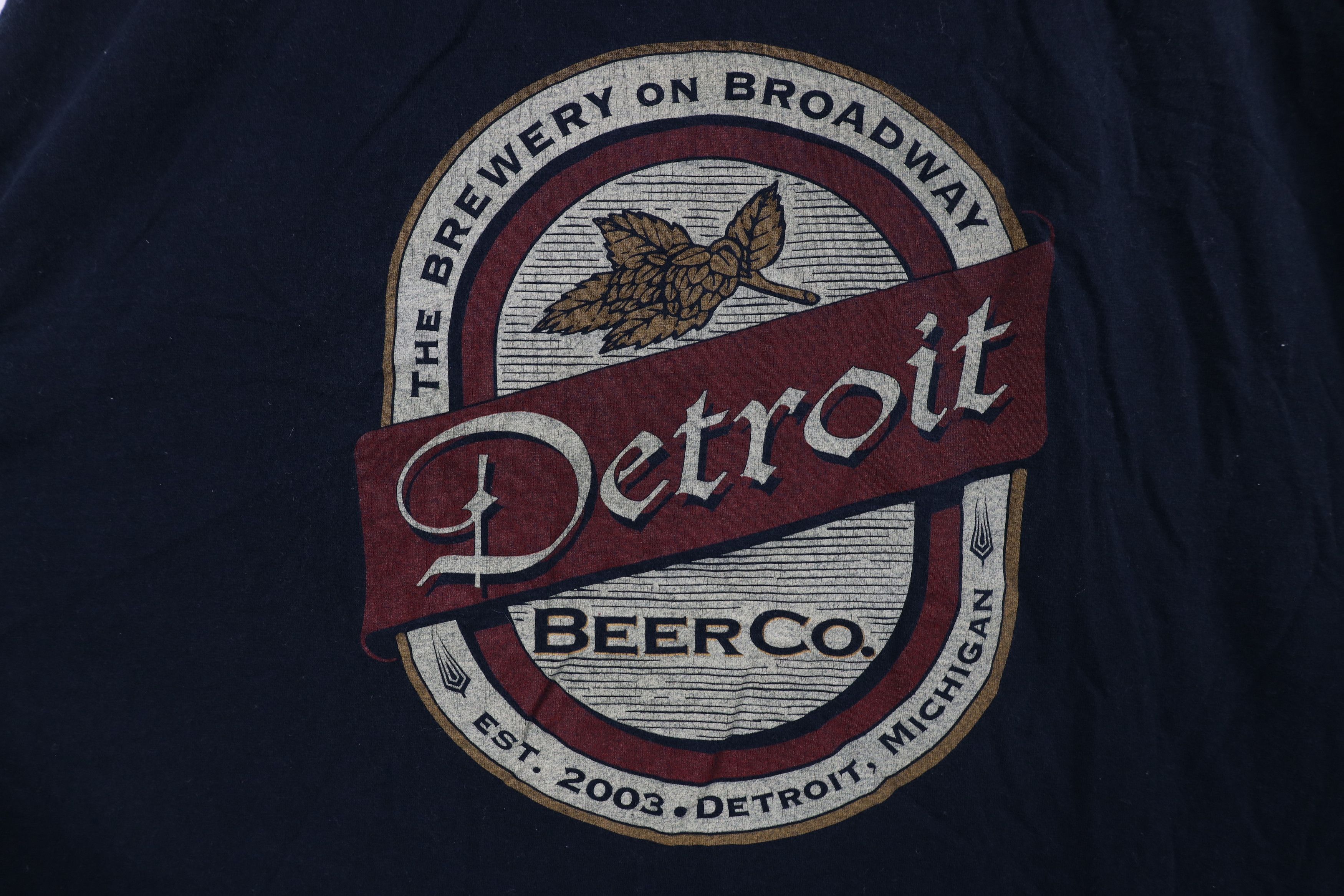 Vintage Vintage Y2K Streetwear Detroit Beer Co Short Sleeve T-Shirt Size US XL / EU 56 / 4 - 7 Thumbnail