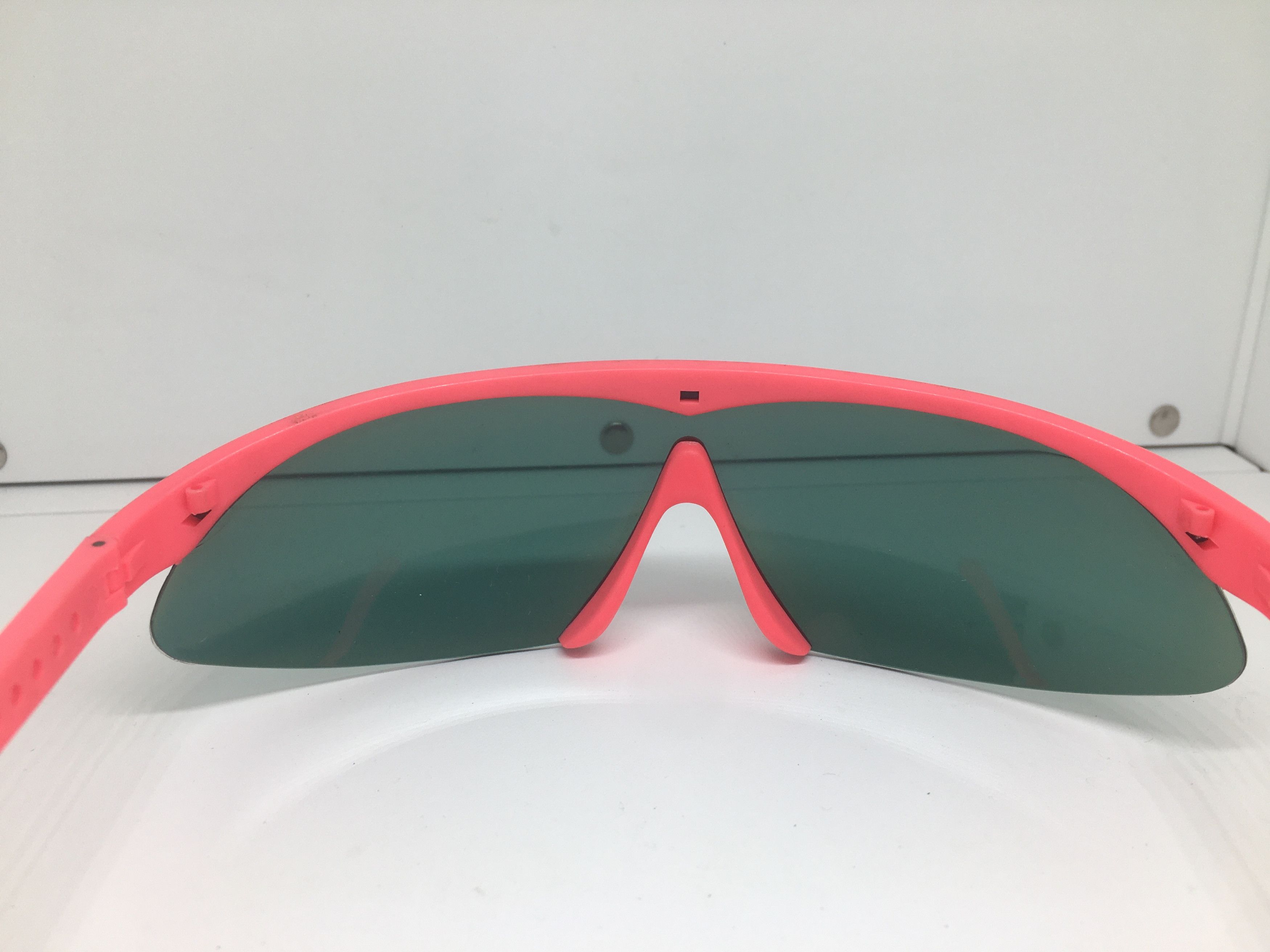 Vintage Vintage 70s Bolle Wrapped Pink Half Rim Sunglasses Frame Size ONE SIZE - 5 Thumbnail