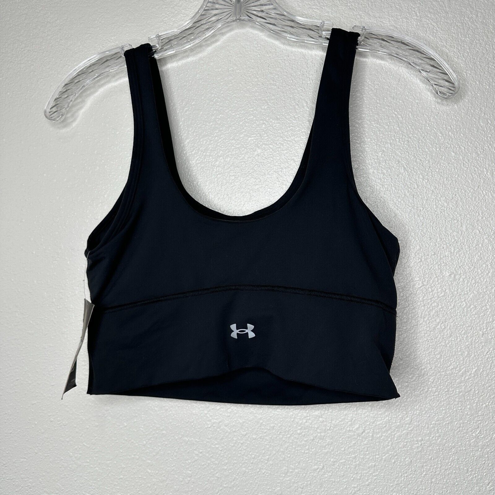 Under Armour NWT Under Armour Black Meridian Fitted Crop Tank Sports Bra Size S / US 4 / IT 40 - 3 Thumbnail