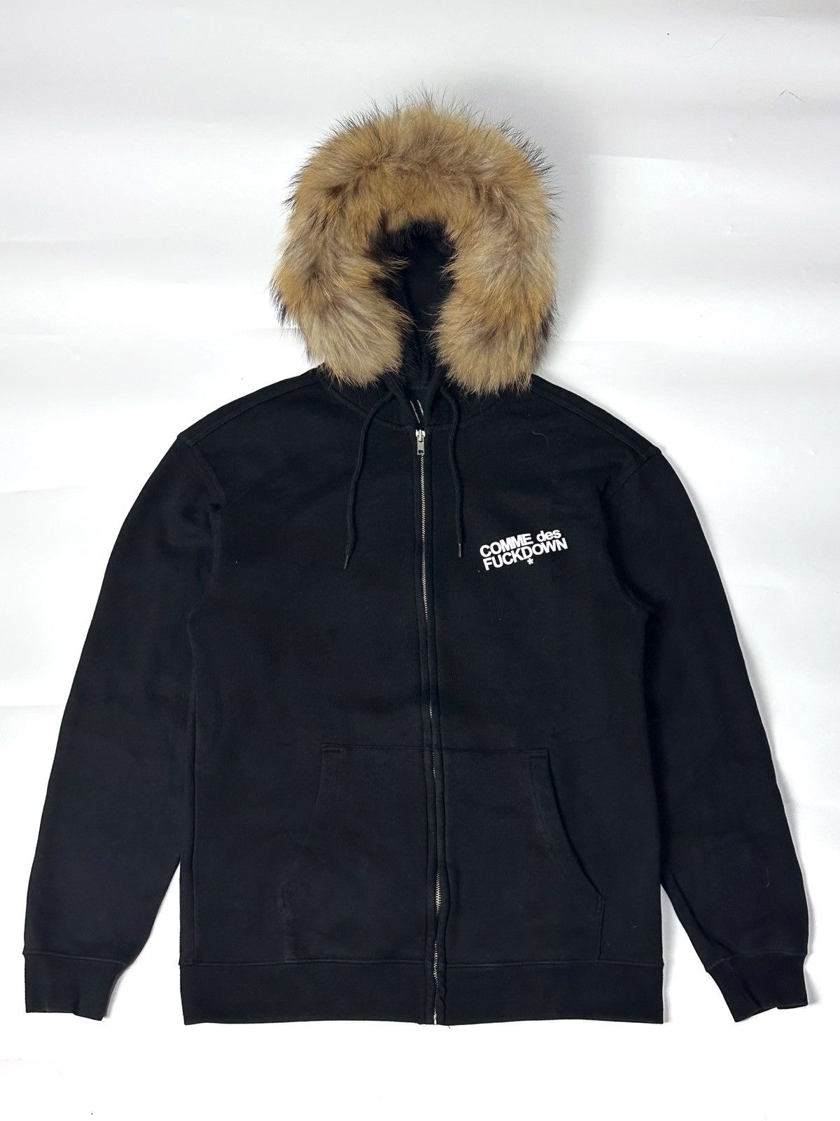 image of Le Grande Bleu L G B x Ssur Fur Hoodie Comme Des Fuckdown By Ssur Lgb Ifsix Styled in Black (Size L