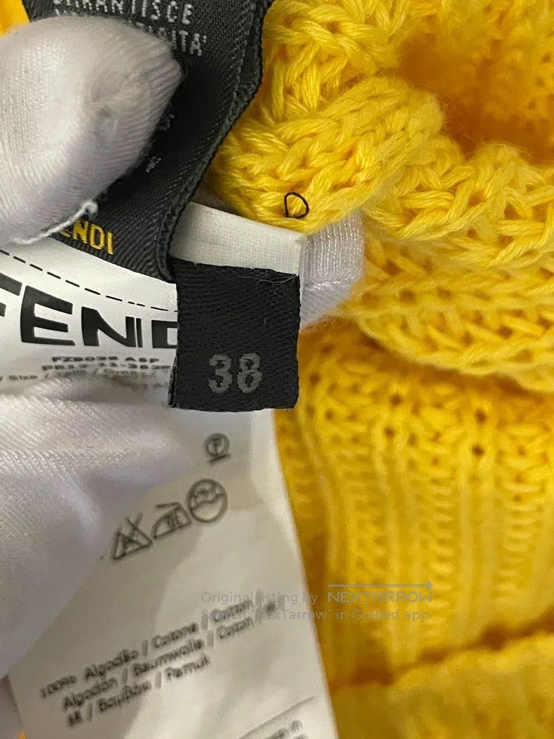 Fendi Fendi Yellow Cotton T-Shirt Size XS / US 0-2 / IT 36-38 - 8 Thumbnail